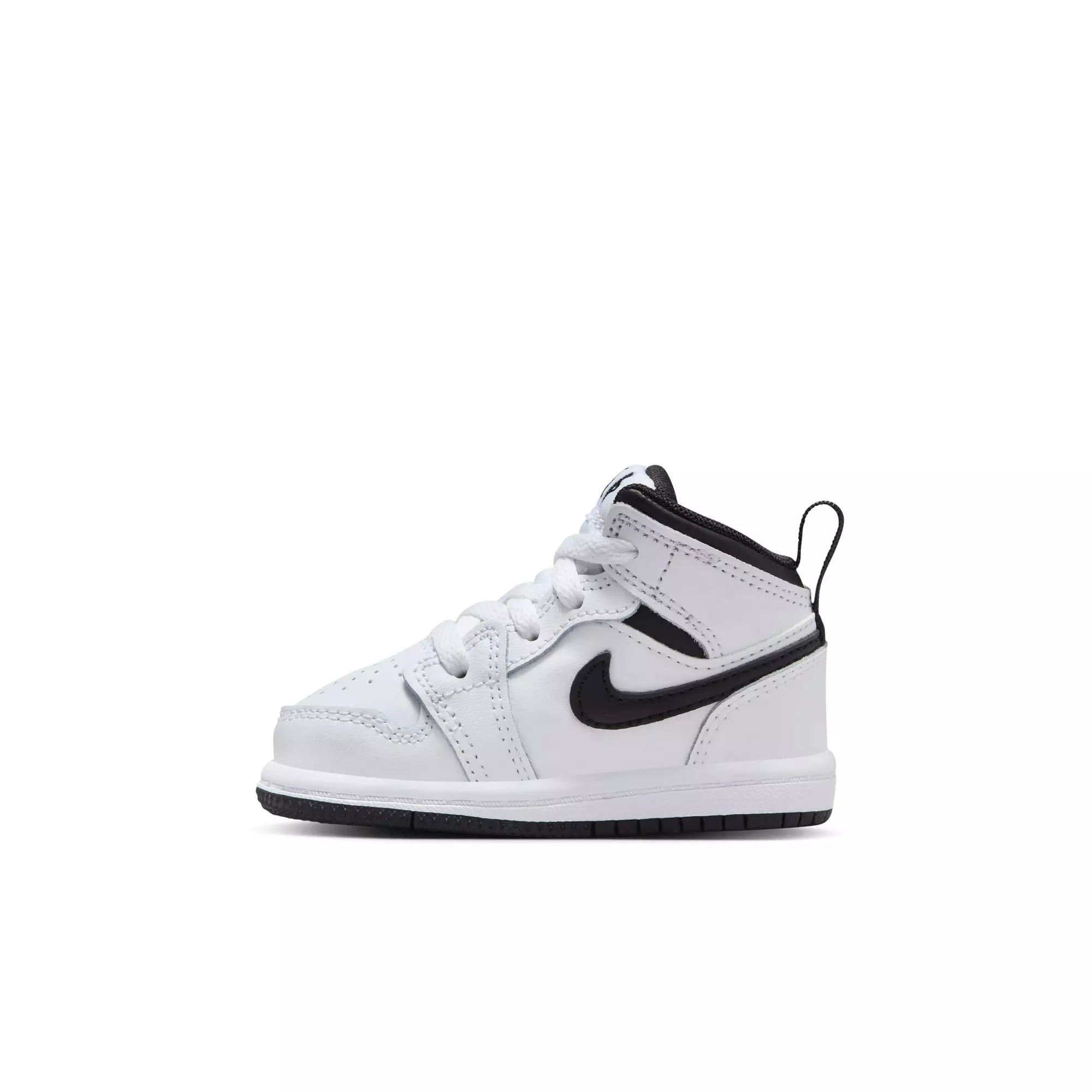 Jordan 1 Mid "White/Black" Toddler Boys' Shoe - WHITE/BLACK