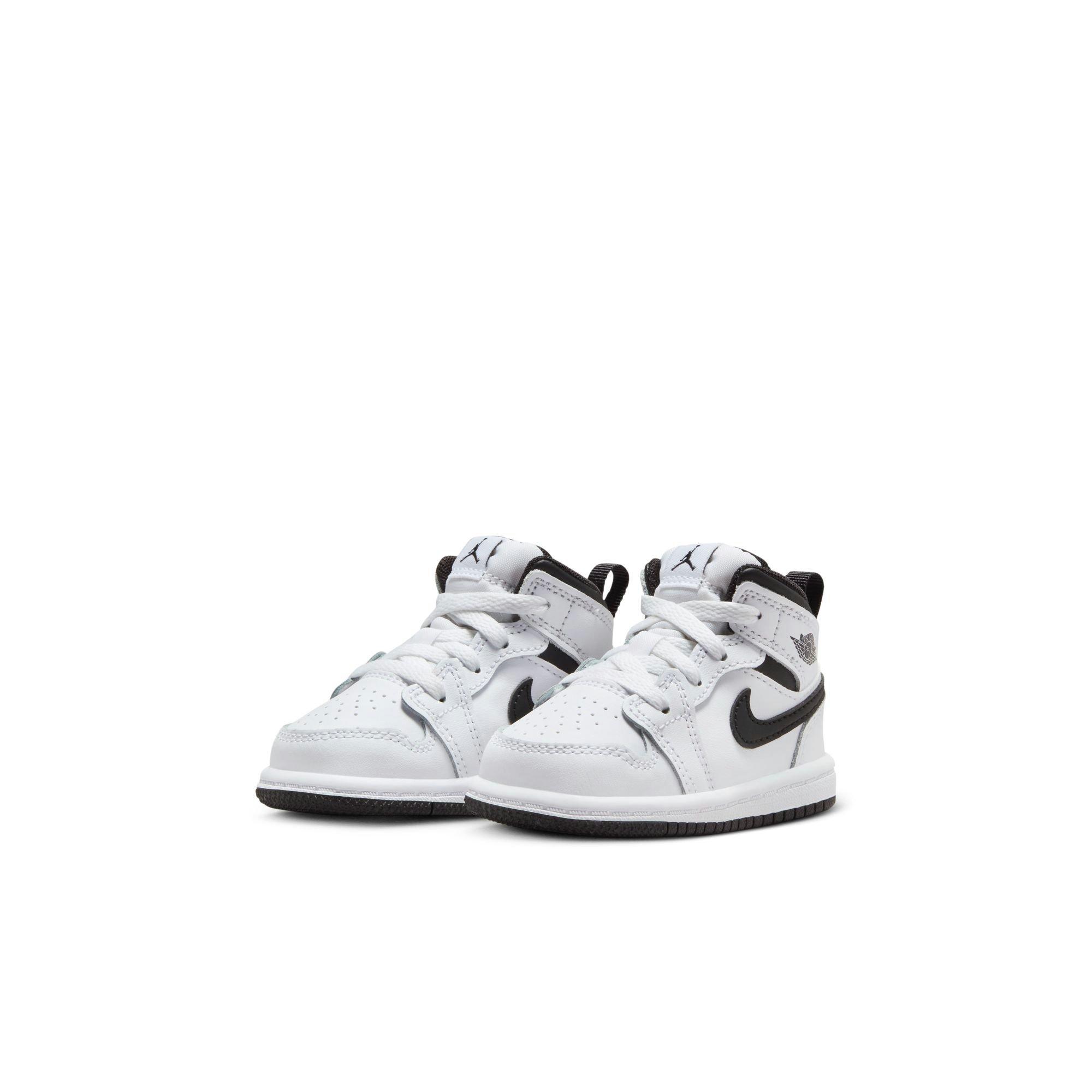 Jordan 1 Mid Toddler Boys' "White/Black" Shoe