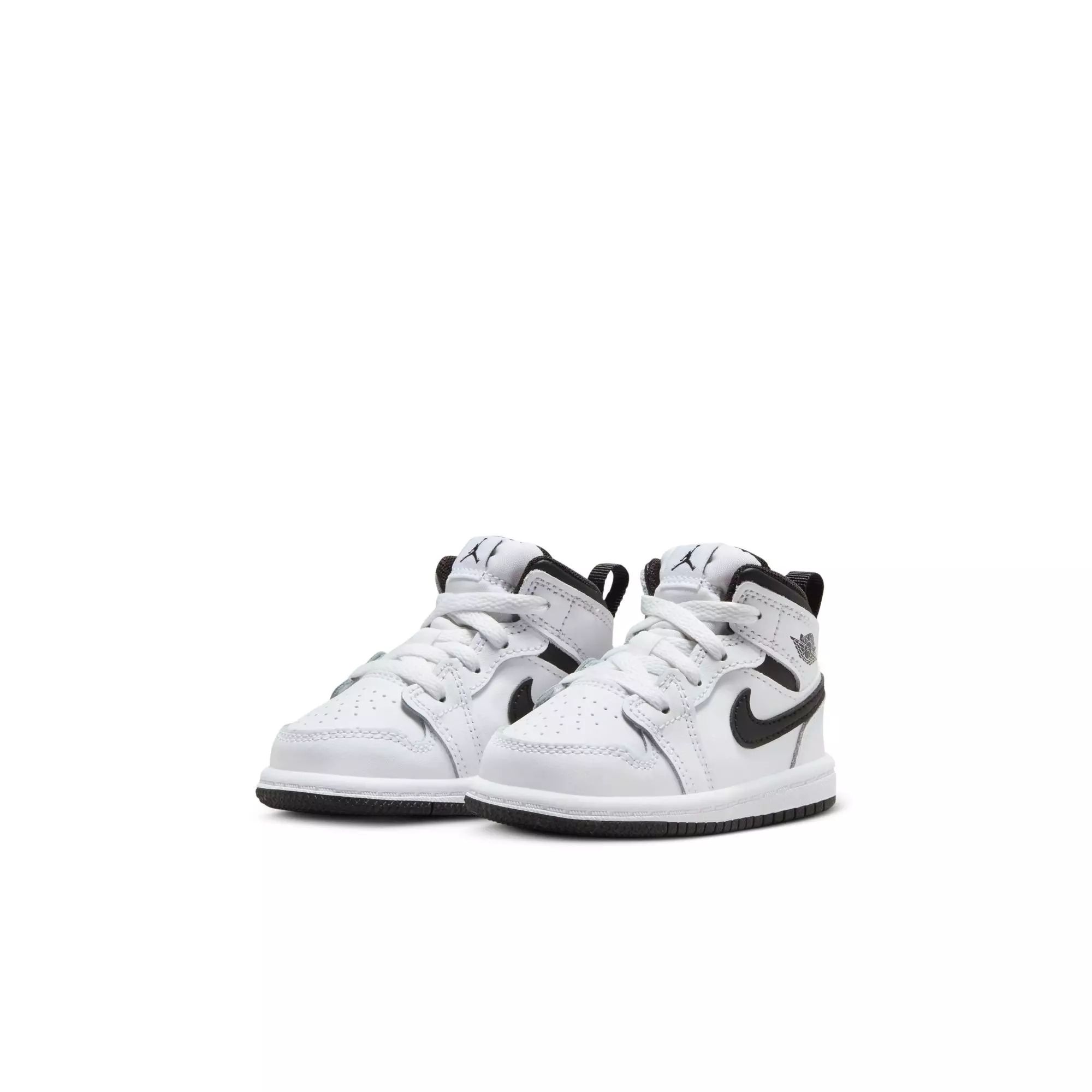 Jordan 1 Mid "White/Black" Toddler Boys' Shoe - WHITE/BLACK