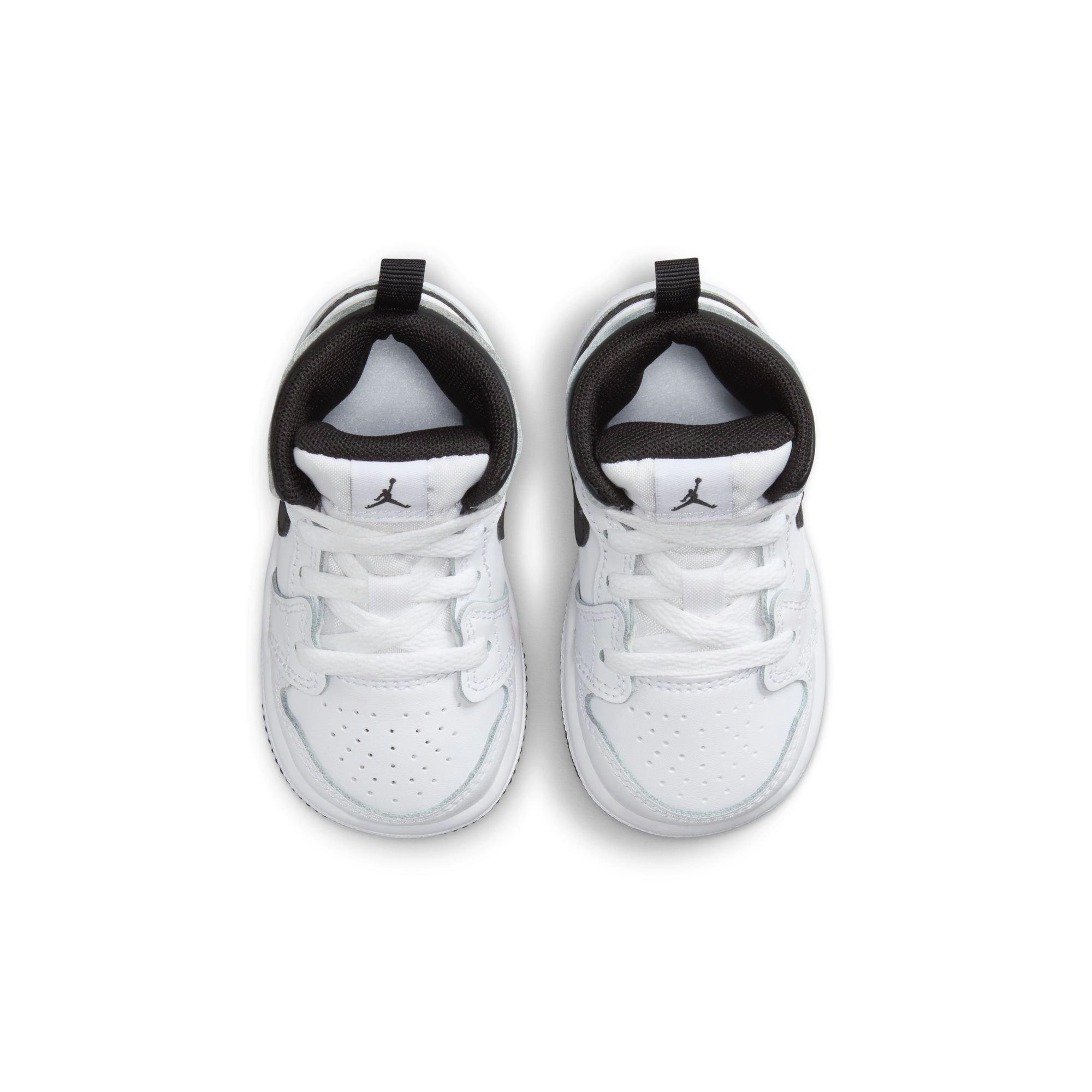 Jordan 1 Mid Toddler Boys' "White/Black" Shoe