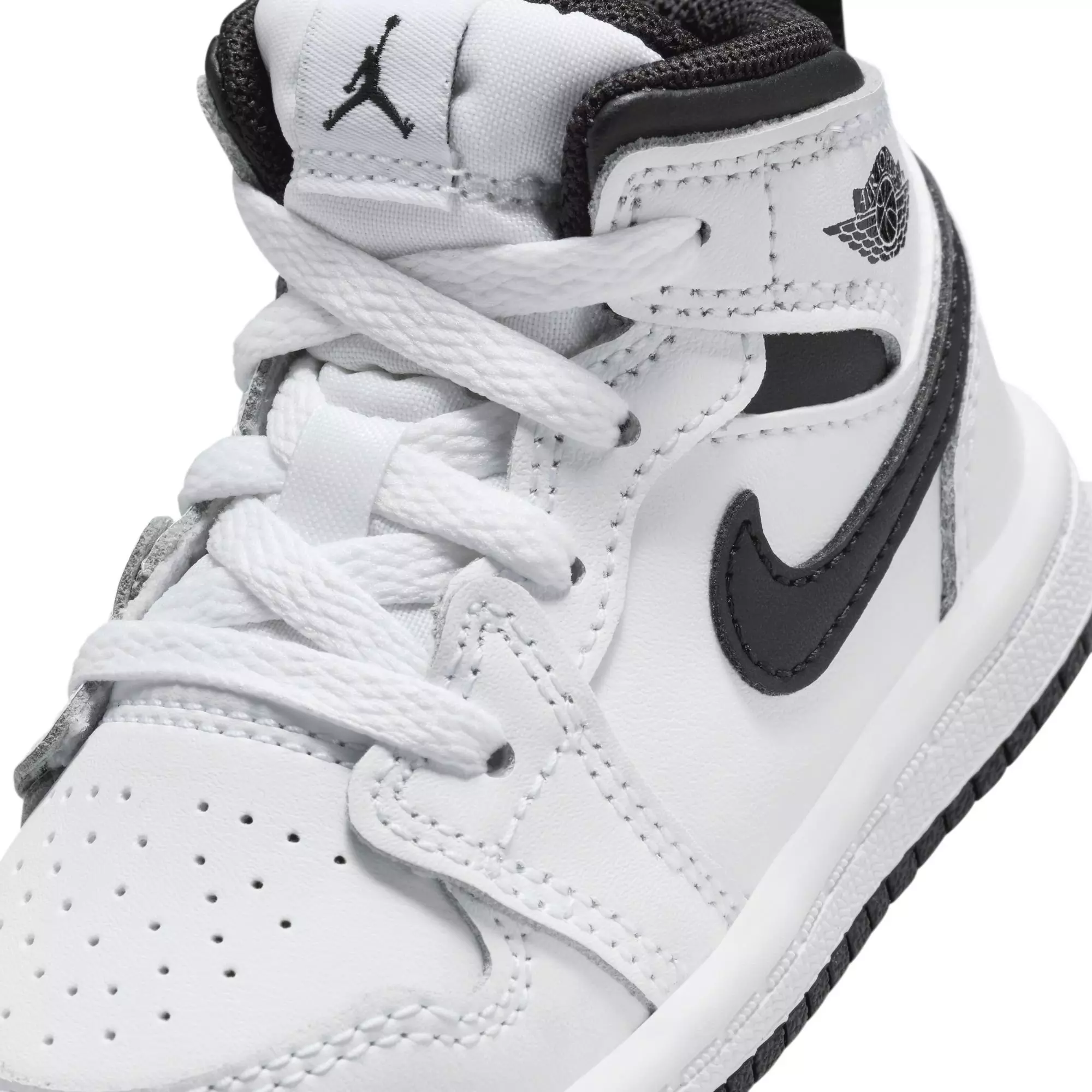 Jordan 1 Mid "White/Black" Toddler Boys' Shoe - WHITE/BLACK