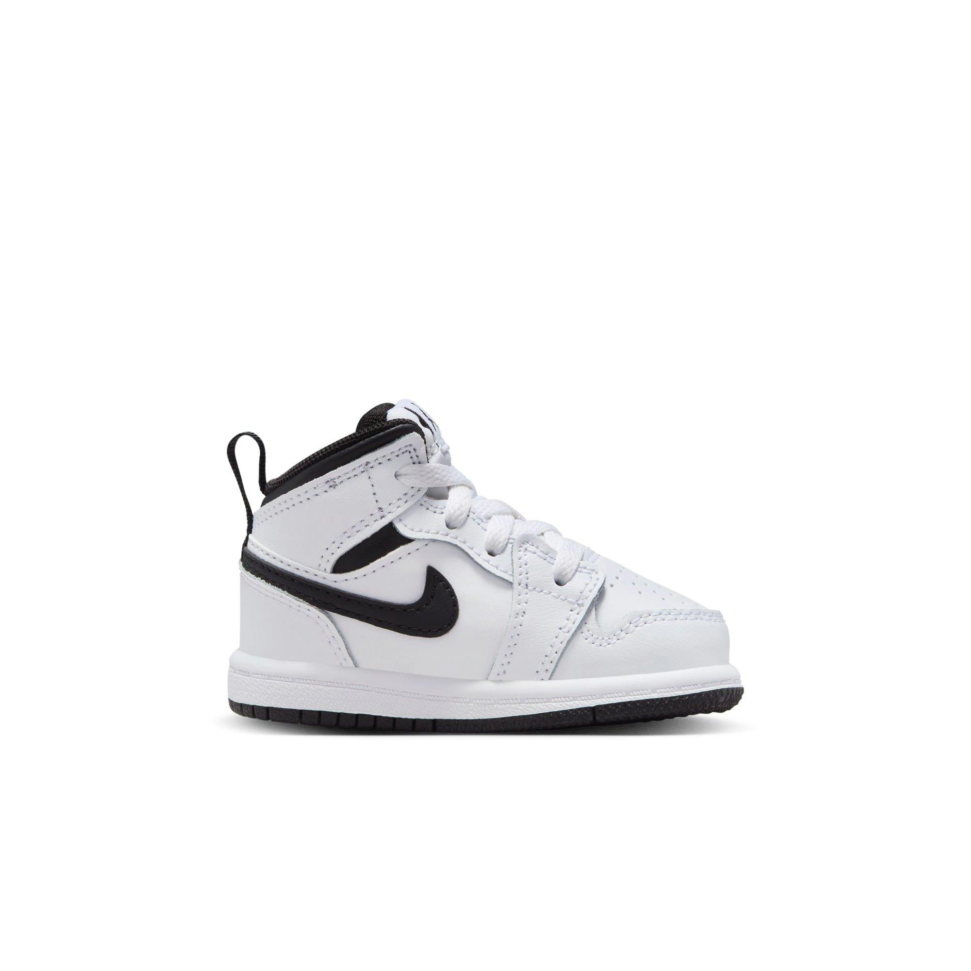 Jordan 1 Mid Toddler Boys' "White/Black" Shoe