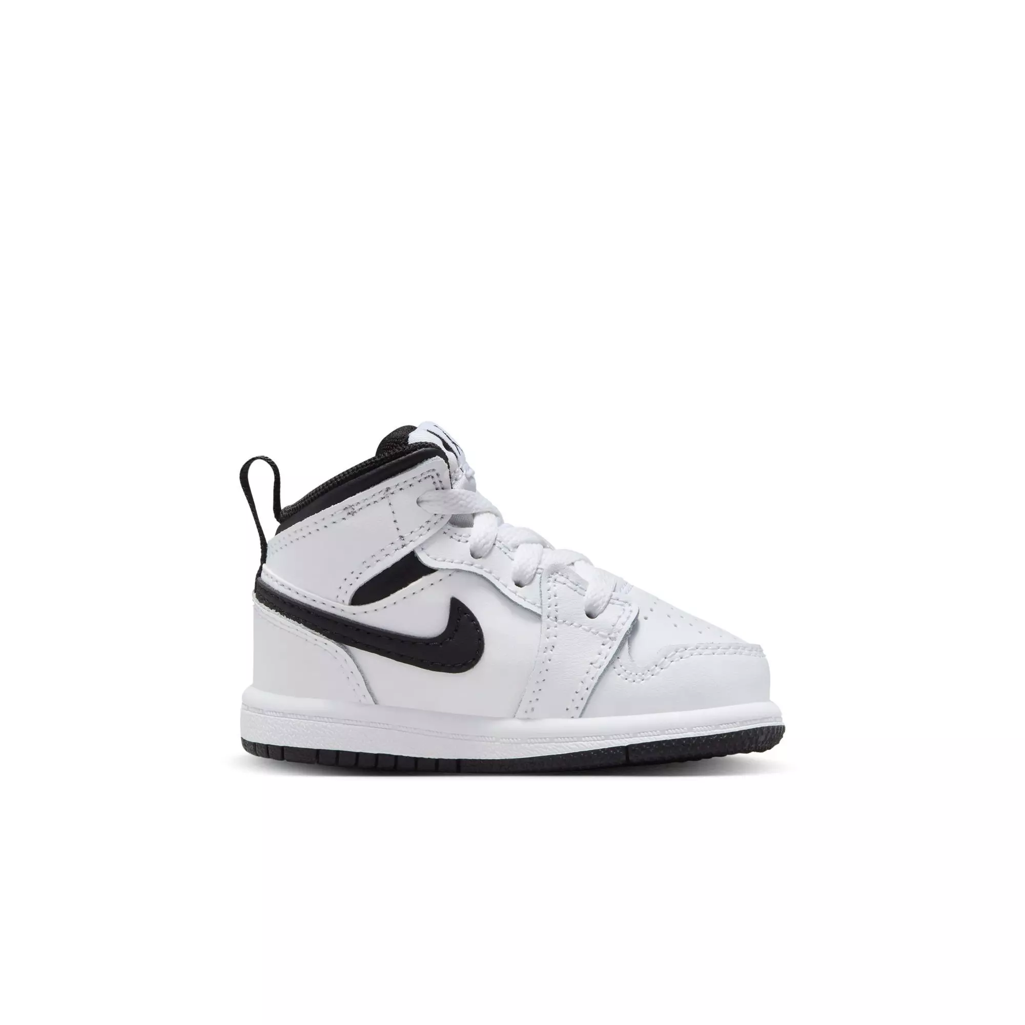 Jordan 1 Mid "White/Black" Toddler Boys' Shoe - WHITE/BLACK