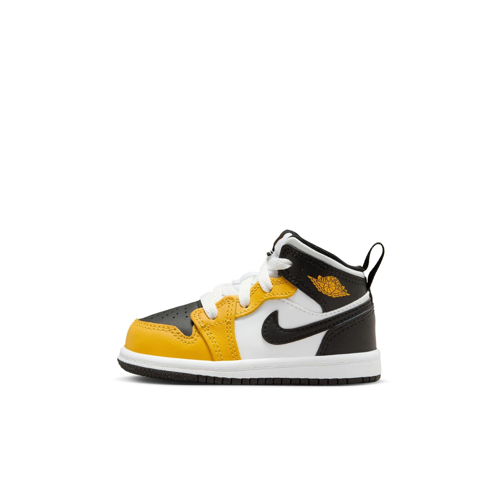 Jordan 1 Mid Toddler Boys' "Yellow Ochre/White/Black" Shoe