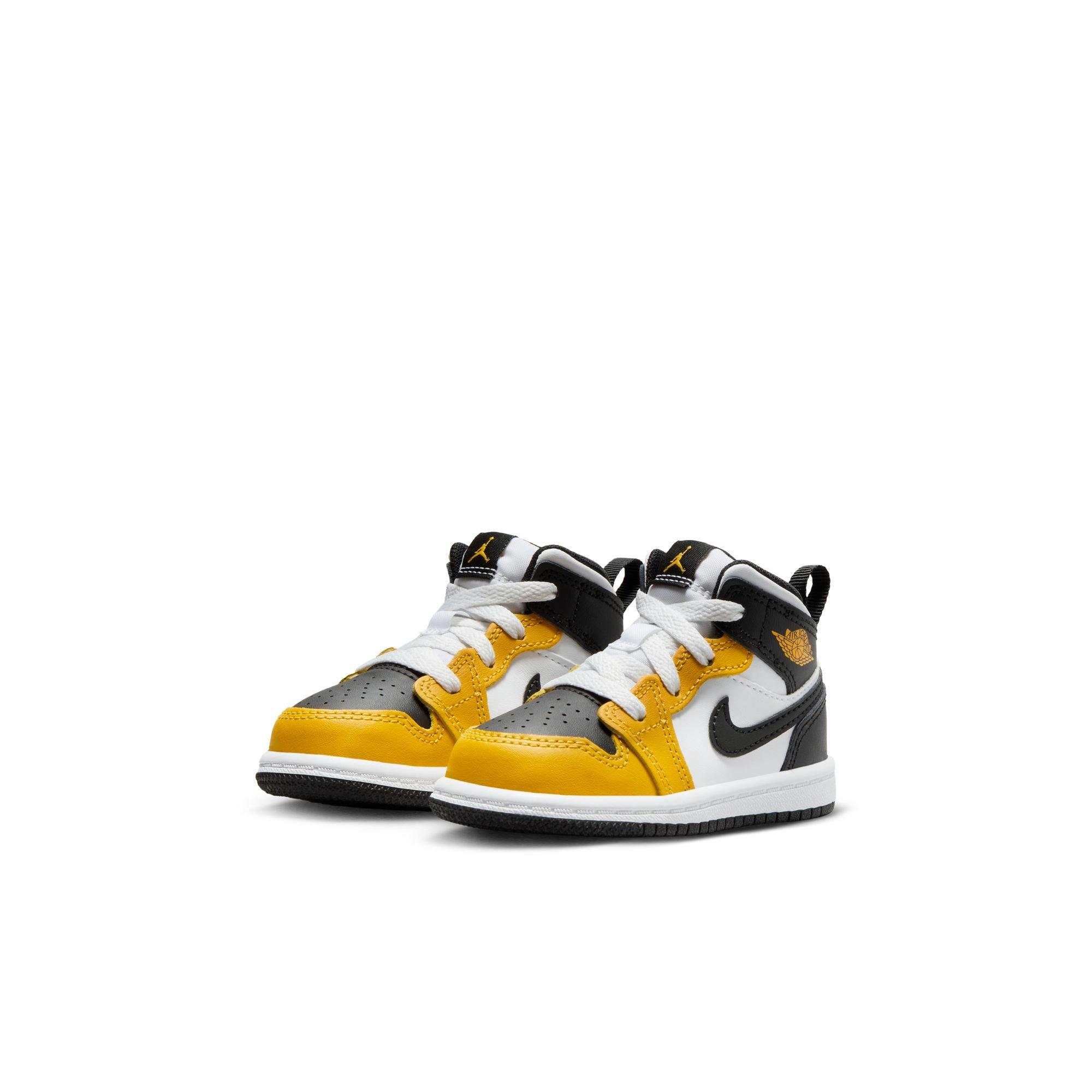 Jordan 1 Mid Toddler Boys' "Yellow Ochre/White/Black" Shoe