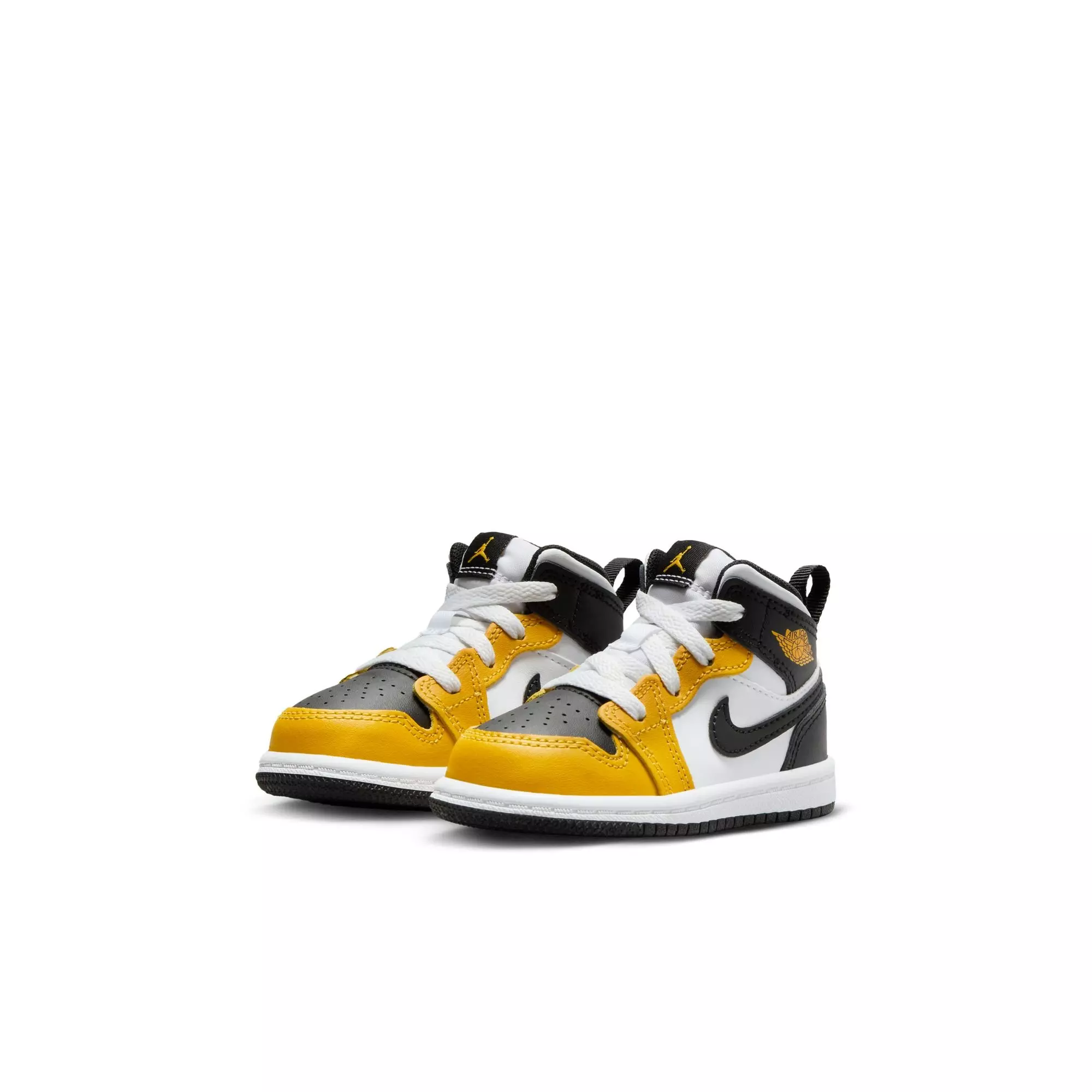 Jordan 1 Mid "Yellow Ochre/White/Black" Toddler Boys' Shoe - YELLOW/BLACK