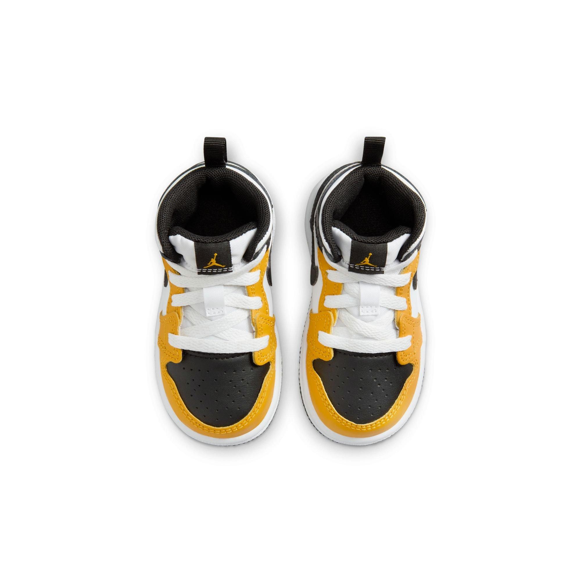 Jordan 1 Mid Toddler Boys' "Yellow Ochre/White/Black" Shoe