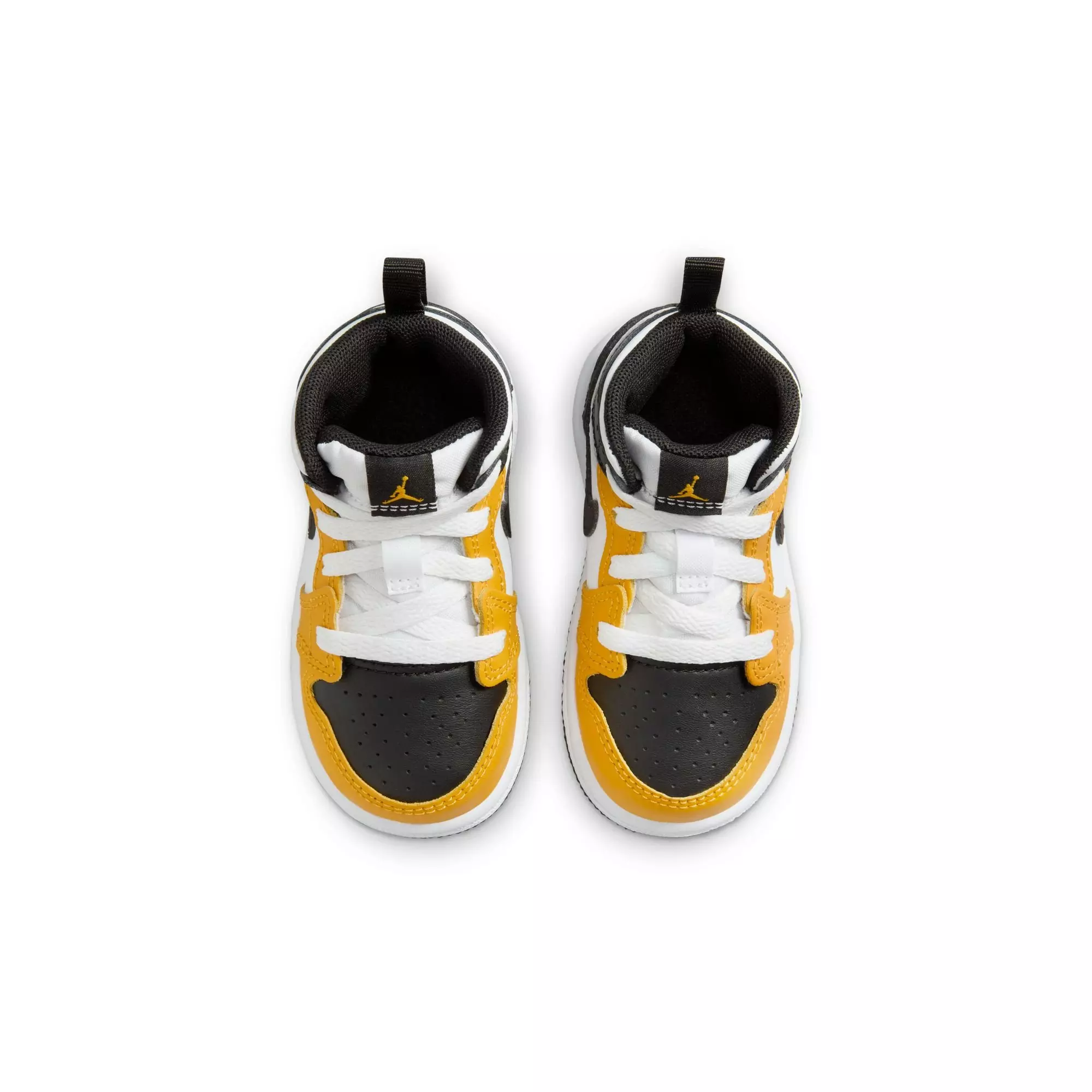 Jordan 1 Mid "Yellow Ochre/White/Black" Toddler Boys' Shoe - YELLOW/BLACK
