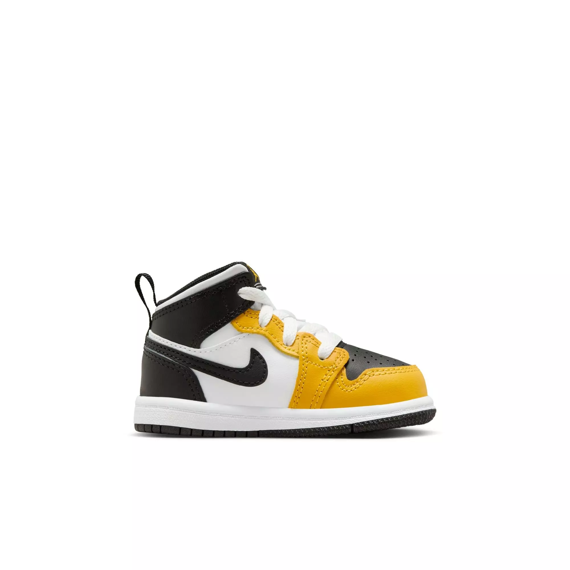Jordan 1 Mid "Yellow Ochre/White/Black" Toddler Boys' Shoe - YELLOW/BLACK