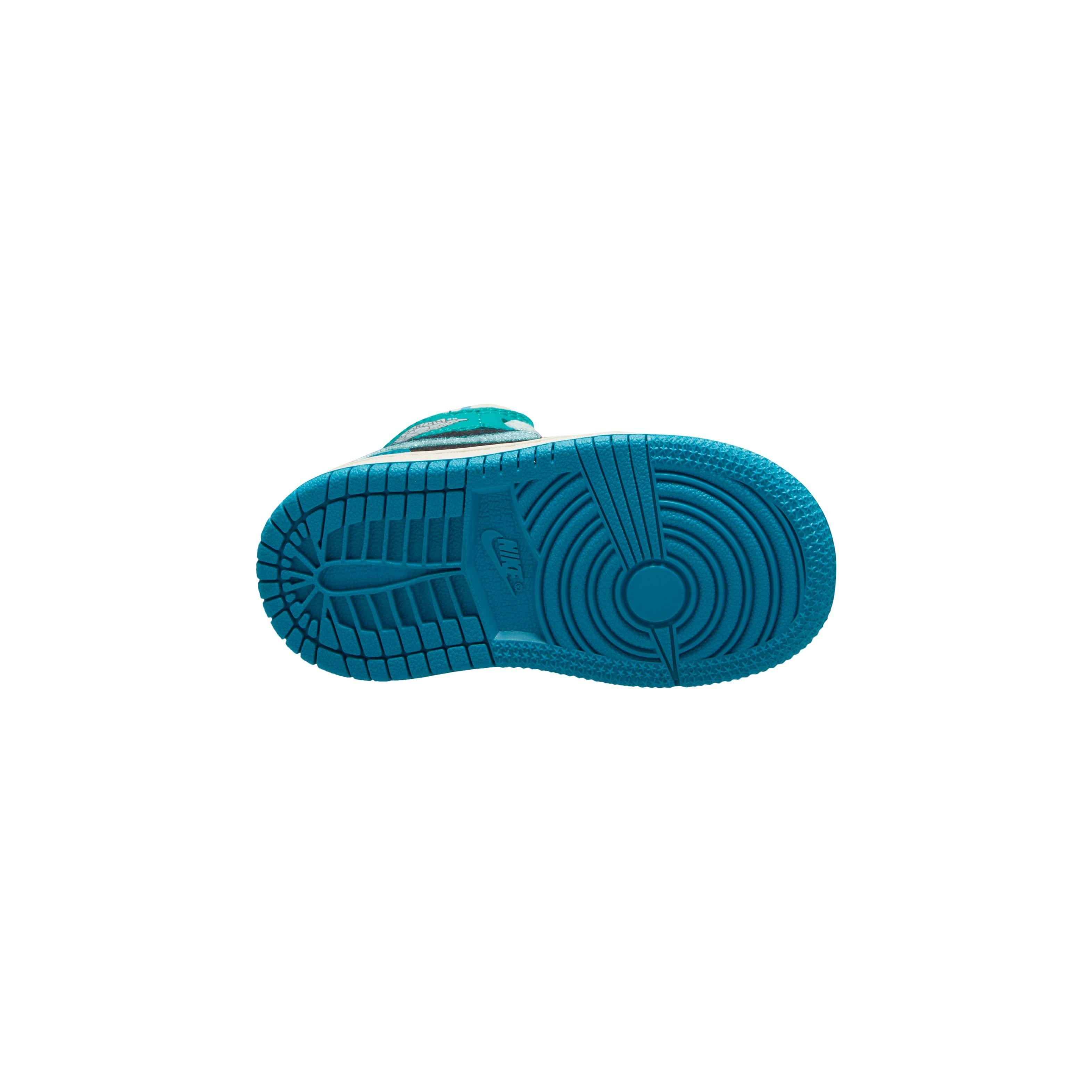 Jordan 1 Mid SS "Aqua" Toddler Kids' Shoe