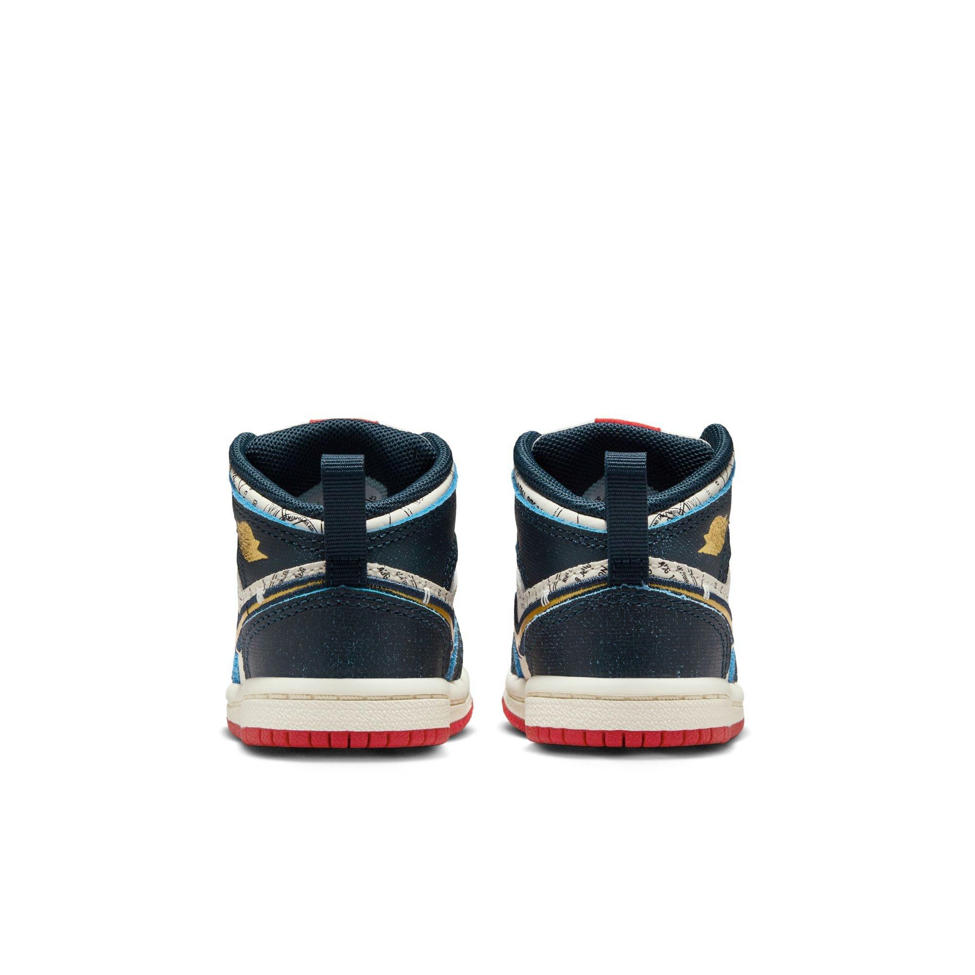 Jordan 1 Mid SE "Armory Navy/Metallic Gold/Pale Ivory" Toddler Boys' Shoe