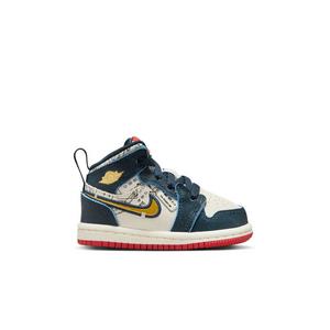 Jordan 1 Mid SE "Armory Navy/Metallic Gold/Pale Ivory" Toddler Boys' Shoe