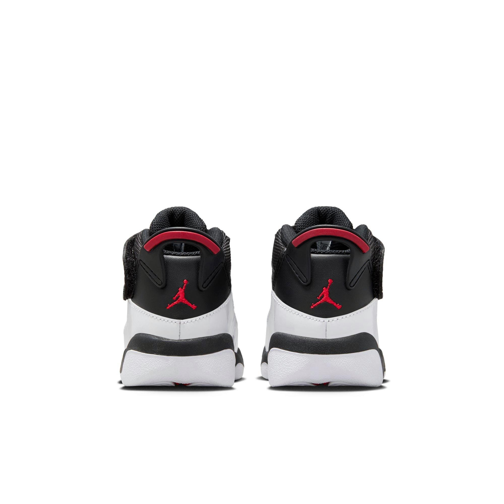 Jordan 6 Rings Toddler Boys' "Black/University Red/White" Shoe