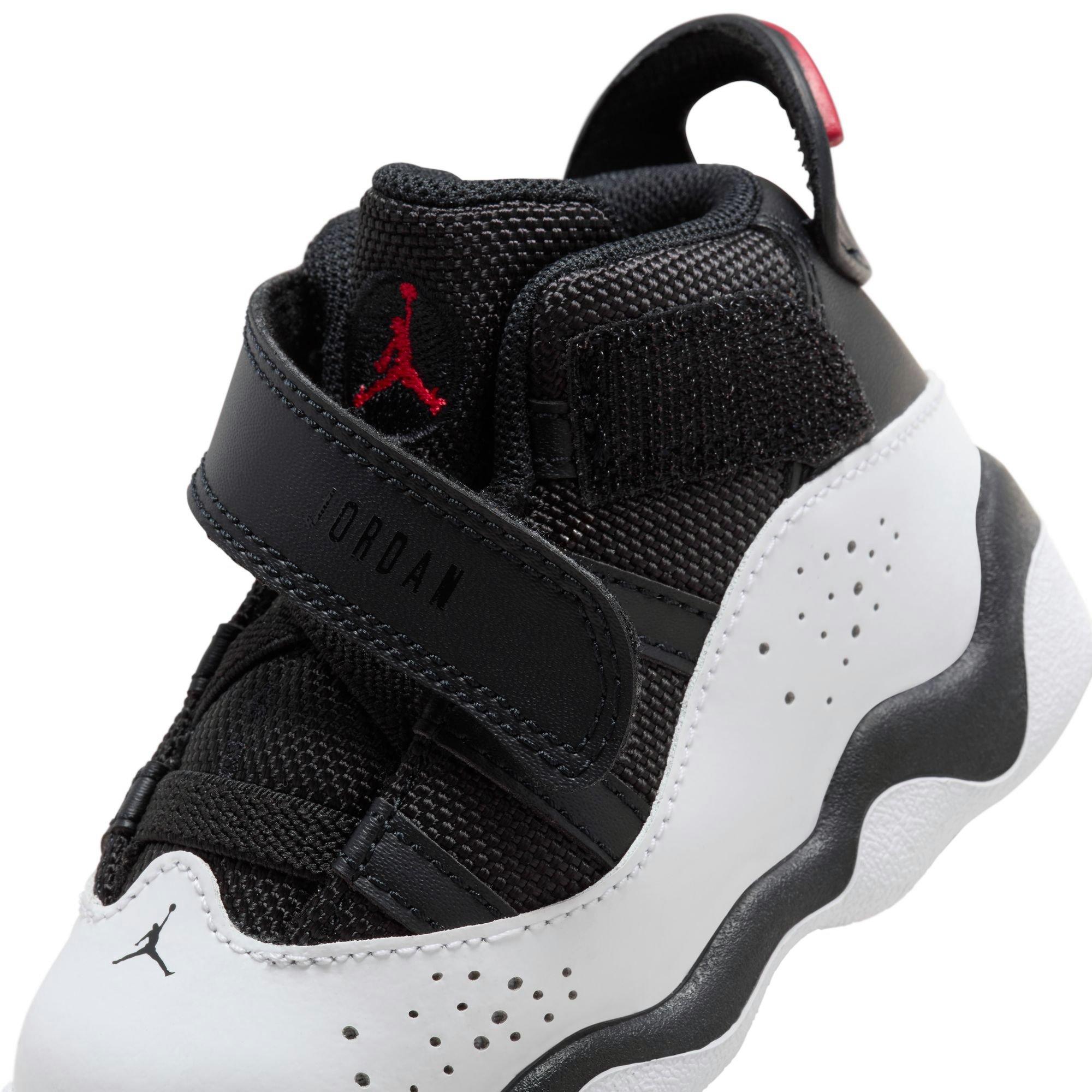 Jordan 6 Rings Toddler Boys' "Black/University Red/White" Shoe