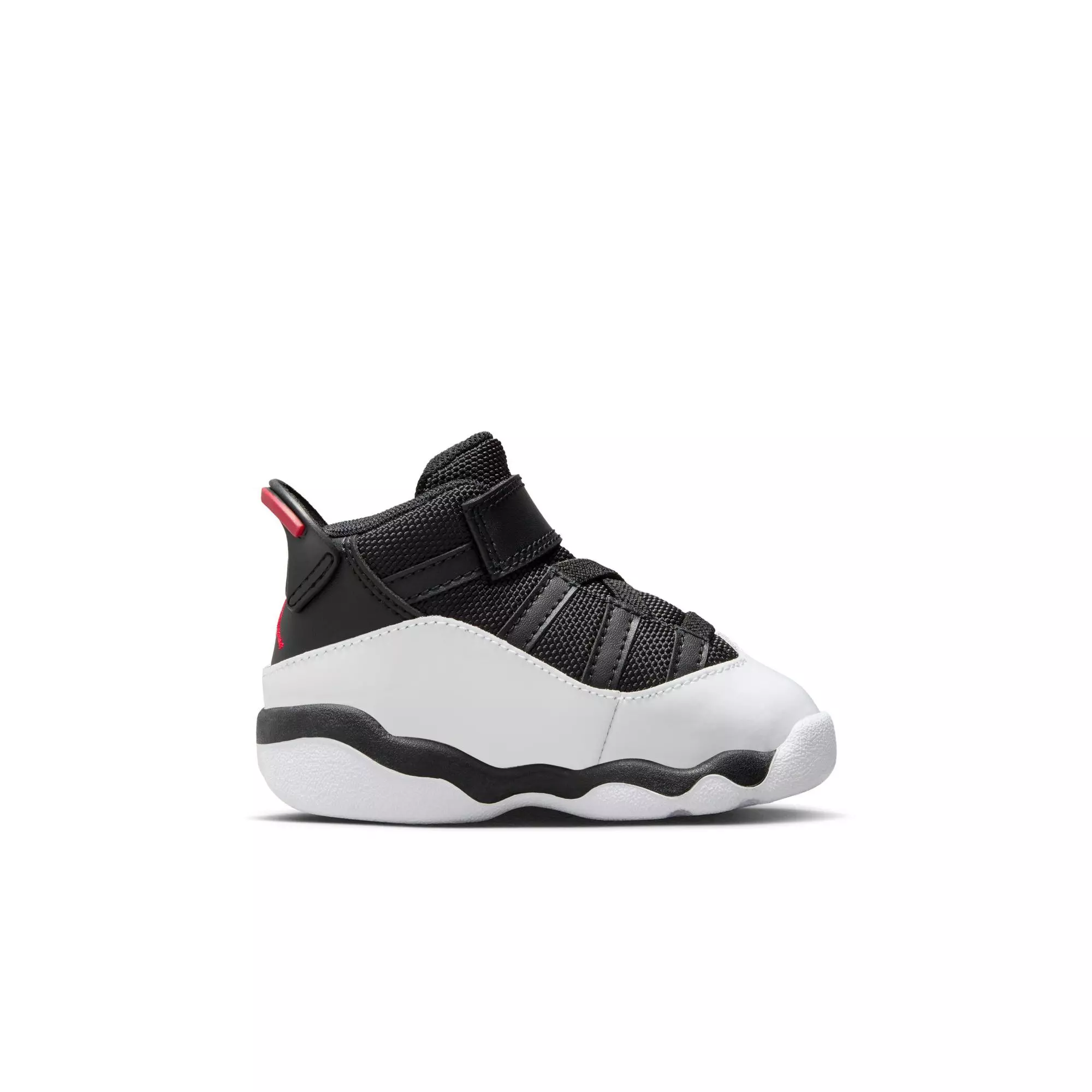 Jordan 6 Rings "Black/University Red/White" Toddler Boys' Shoe - WHITE/BLACK/RED