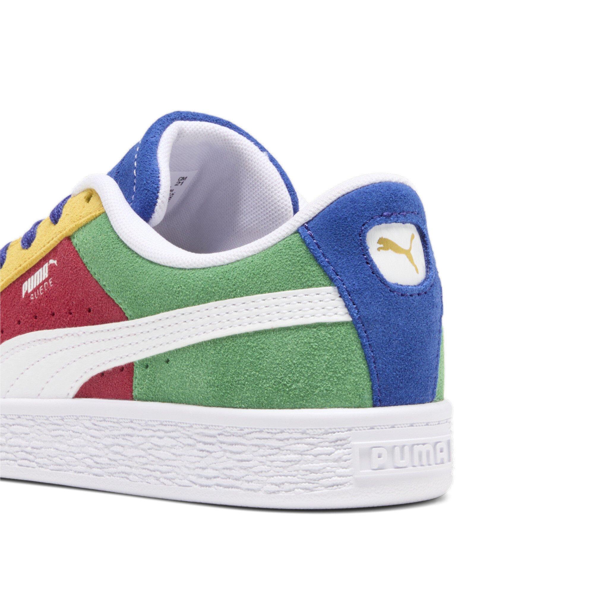 PUMA Suede XXI Primary Preschool Boys' "Red/Green/Blue" Shoe