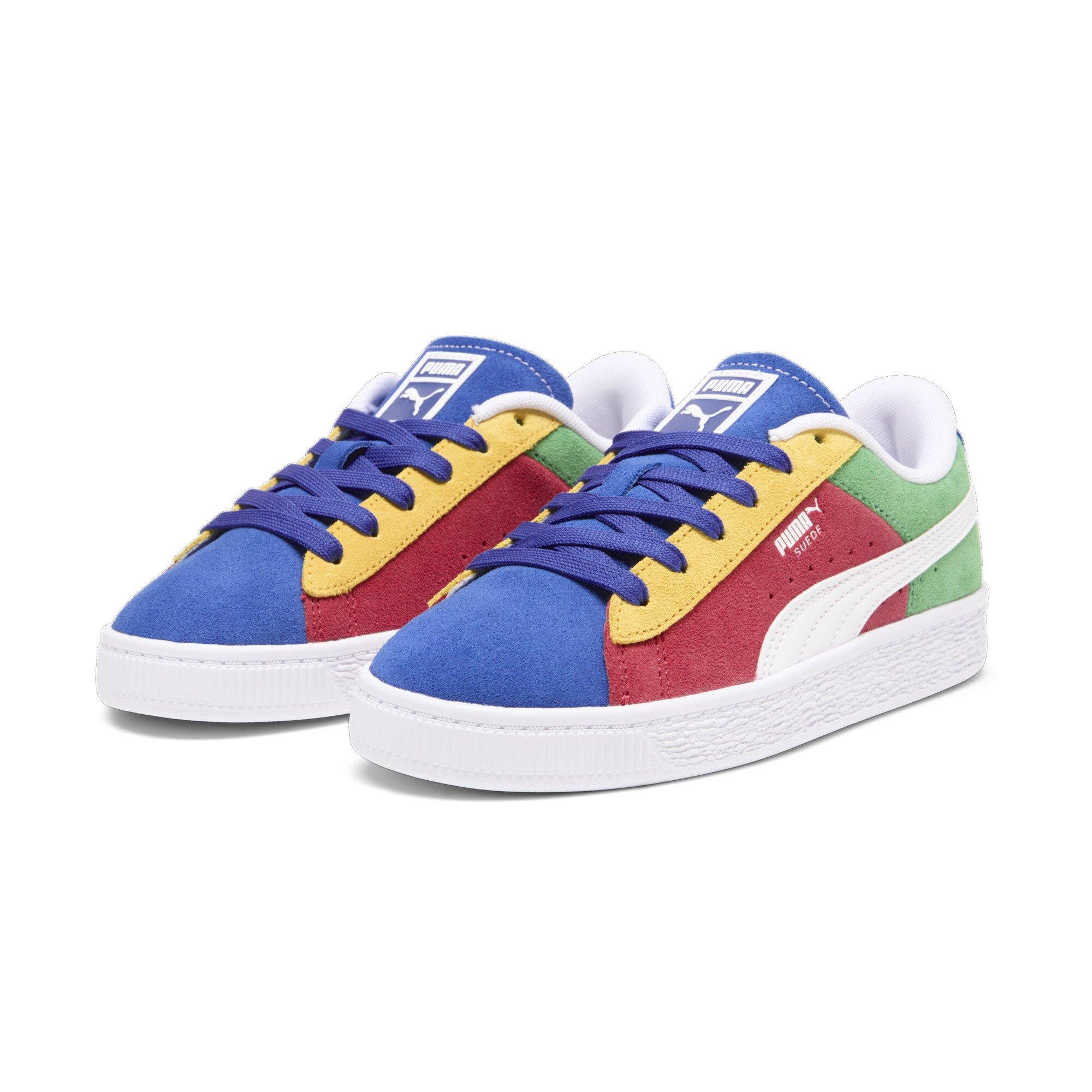 PUMA Suede XXI Primary Preschool Boys' "Red/Green/Blue" Shoe