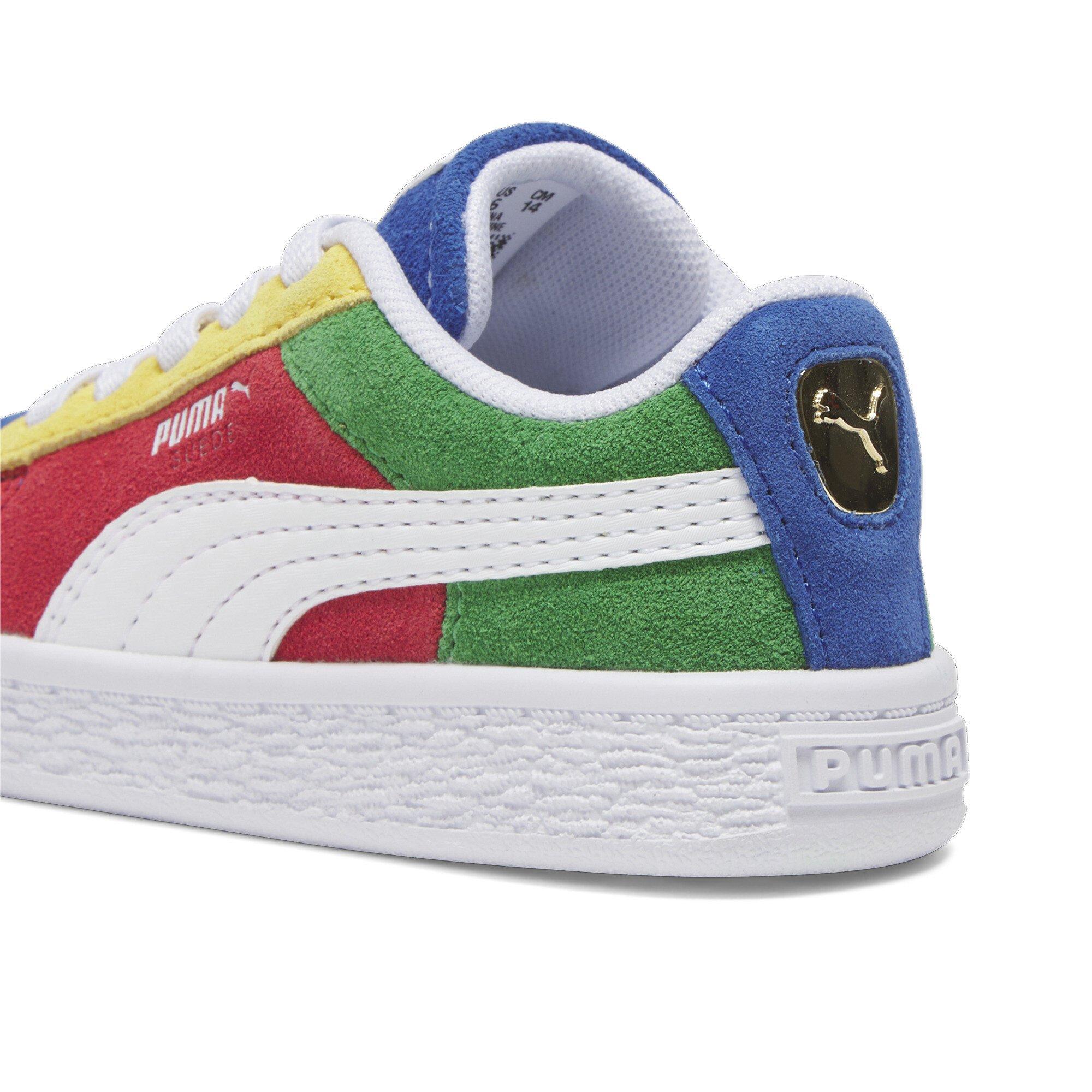 PUMA Suede XXI Primary Toddler Boys' "Red/Green/Blue" Shoe