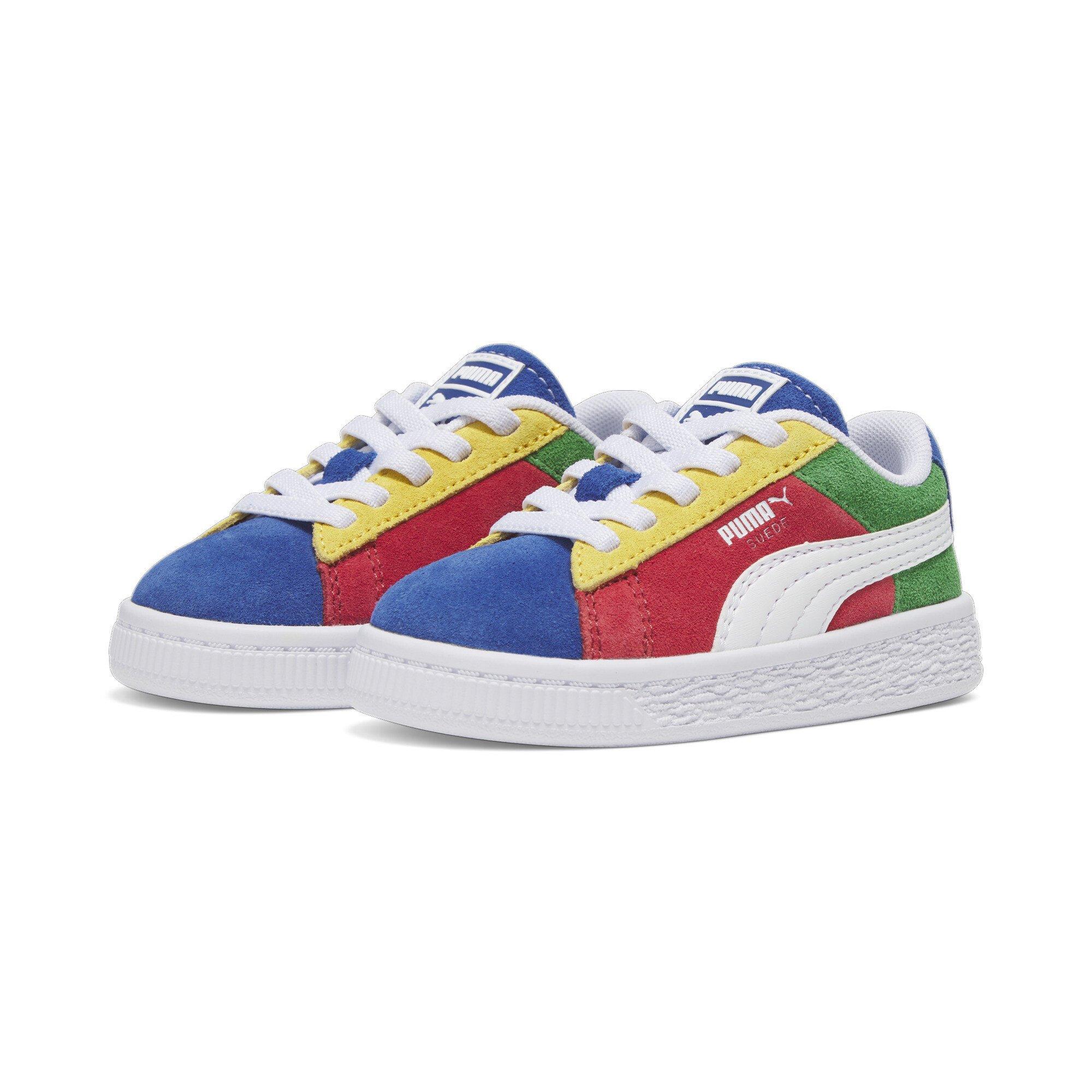 PUMA Suede XXI Primary Toddler Boys' "Red/Green/Blue" Shoe