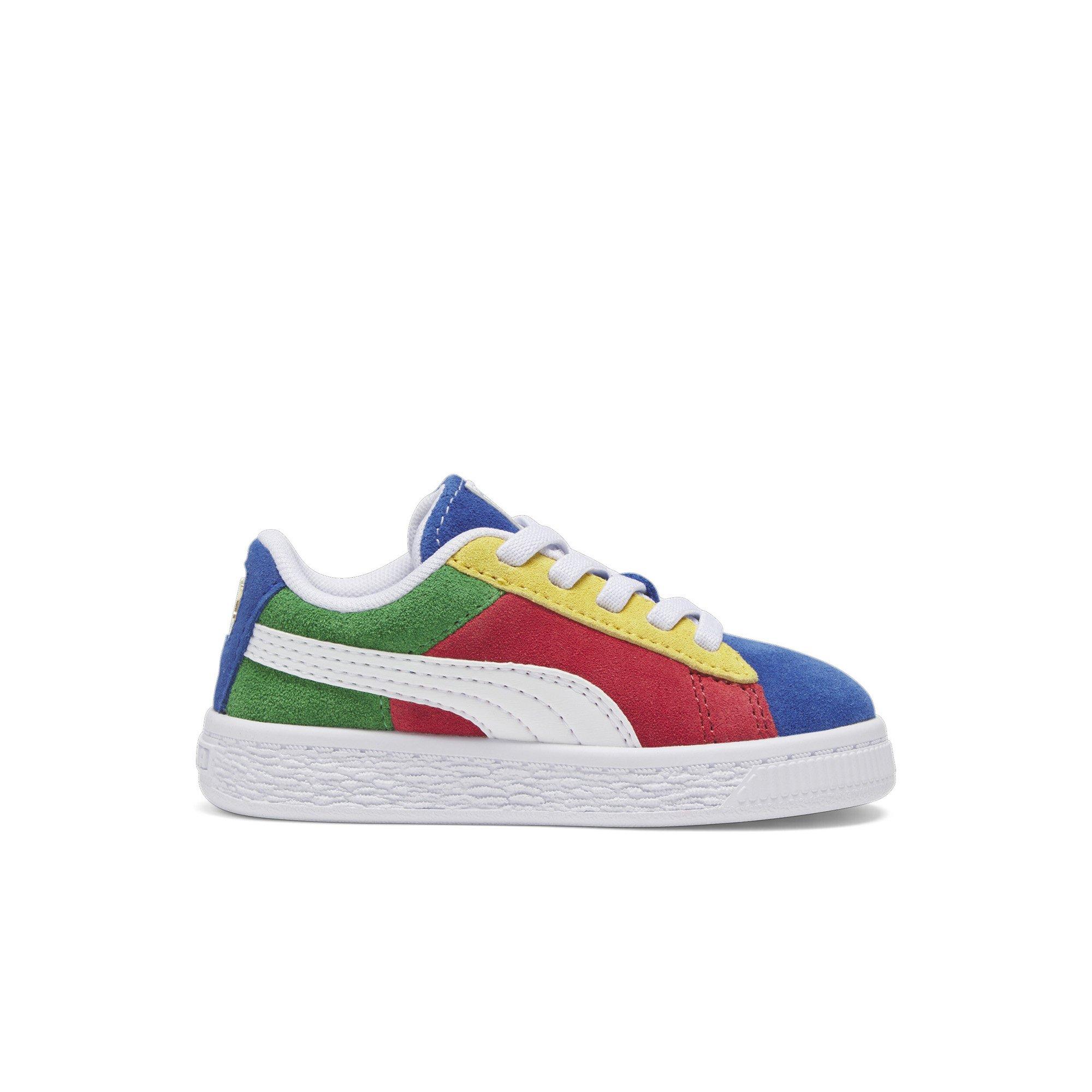 PUMA Suede XXI Primary Toddler Boys' "Red/Green/Blue" Shoe