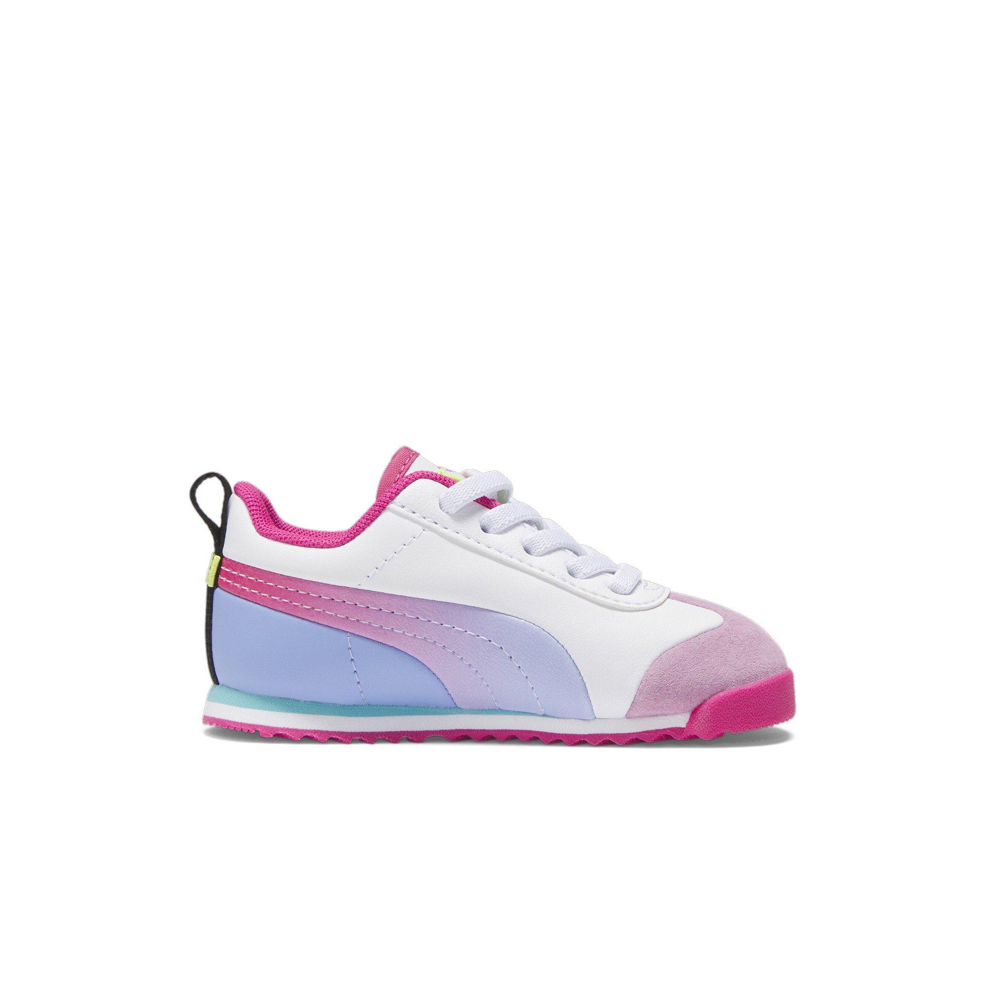 PUMA Roma Basic "Sugar Rush" Toddler Girls' Shoe - WHITE/PINK