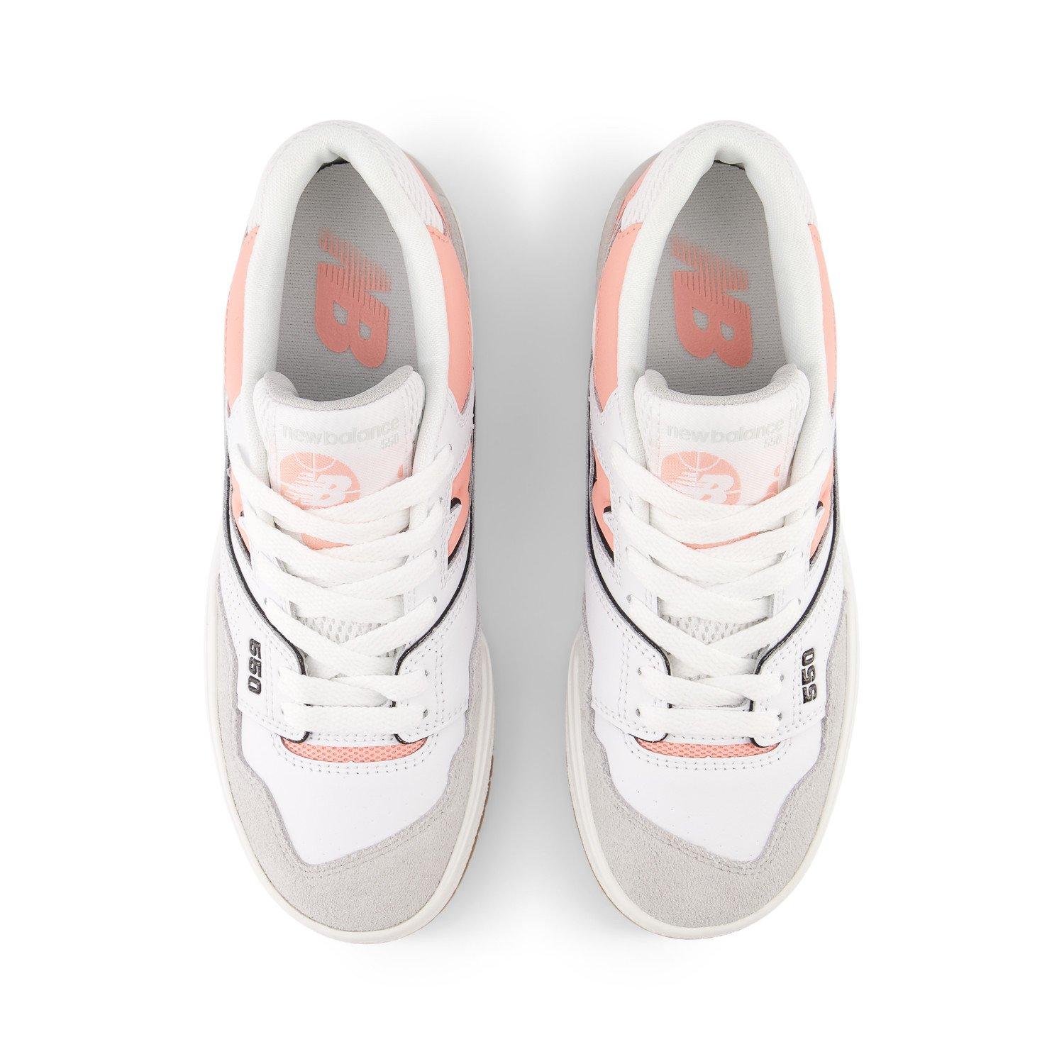 New Balance 550 Grade School Girls' "White/Pink" Shoe