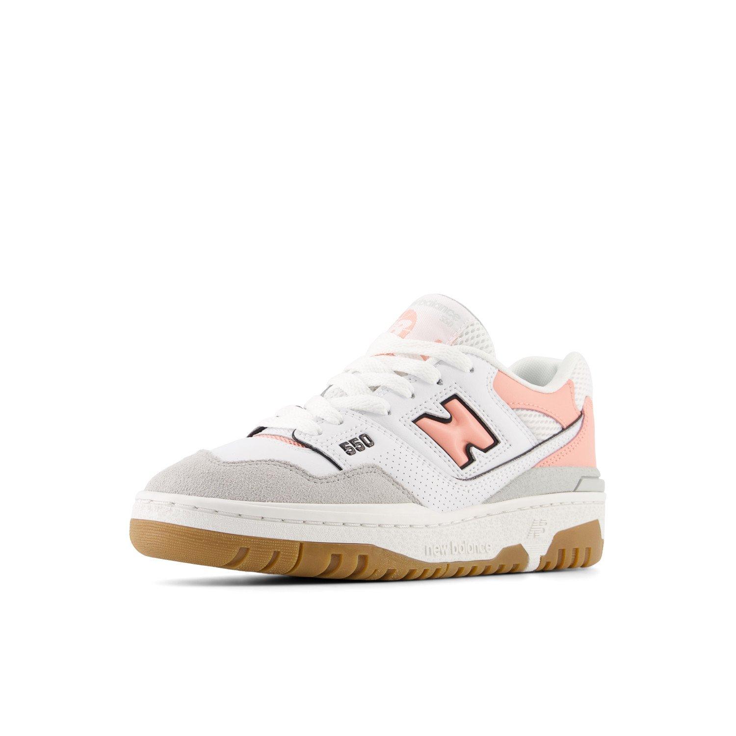 New Balance 550 Grade School Girls' "White/Pink" Shoe