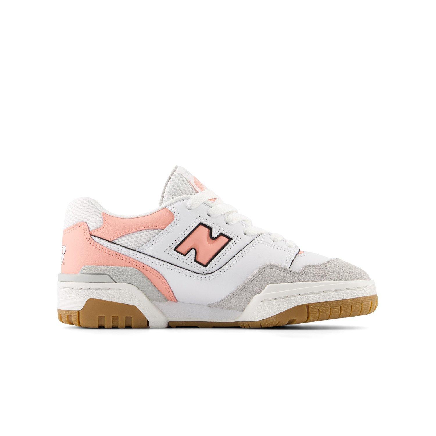 New Balance 550 Grade School Girls' "White/Pink" Shoe