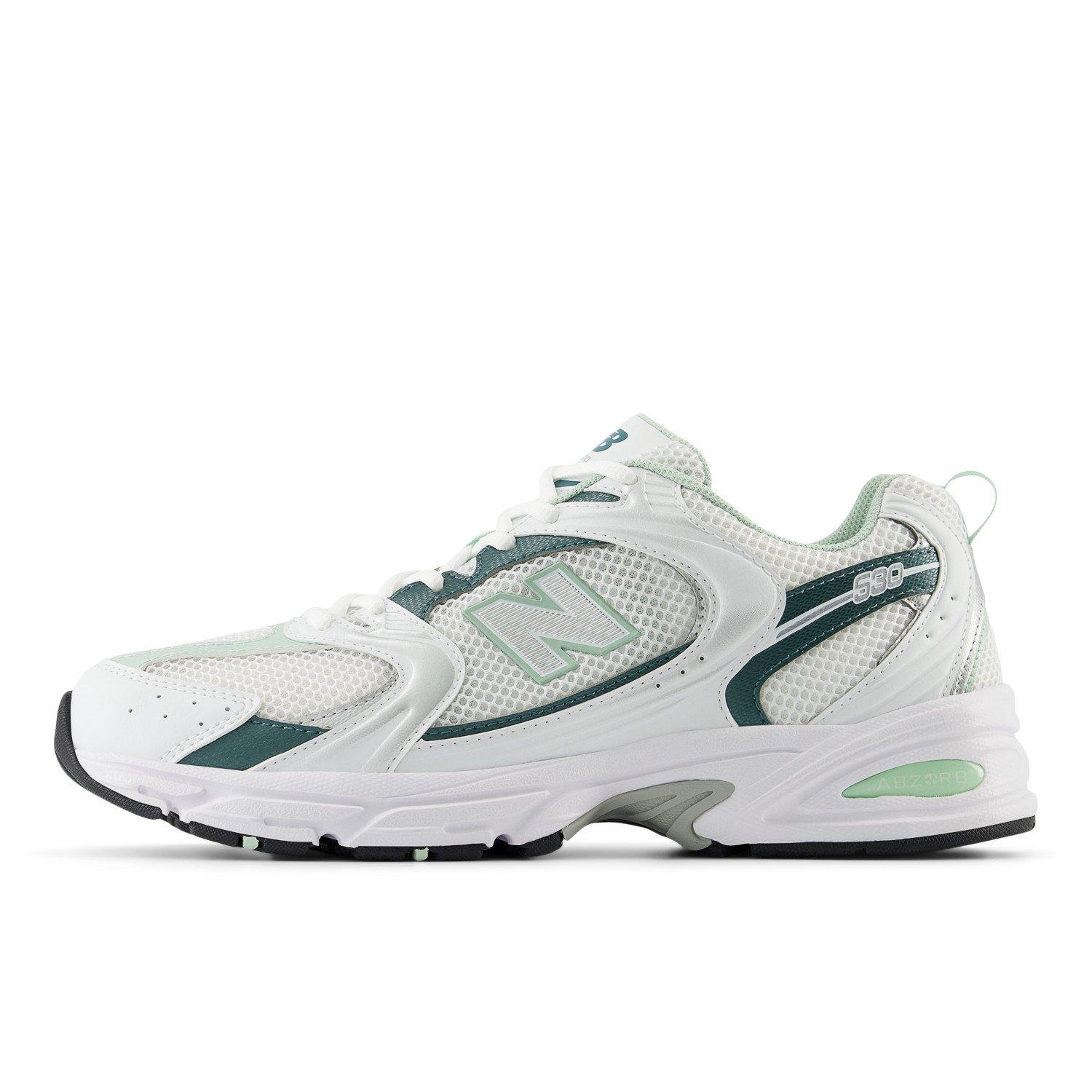 New Balance 530 Unisex White/Green Shoe