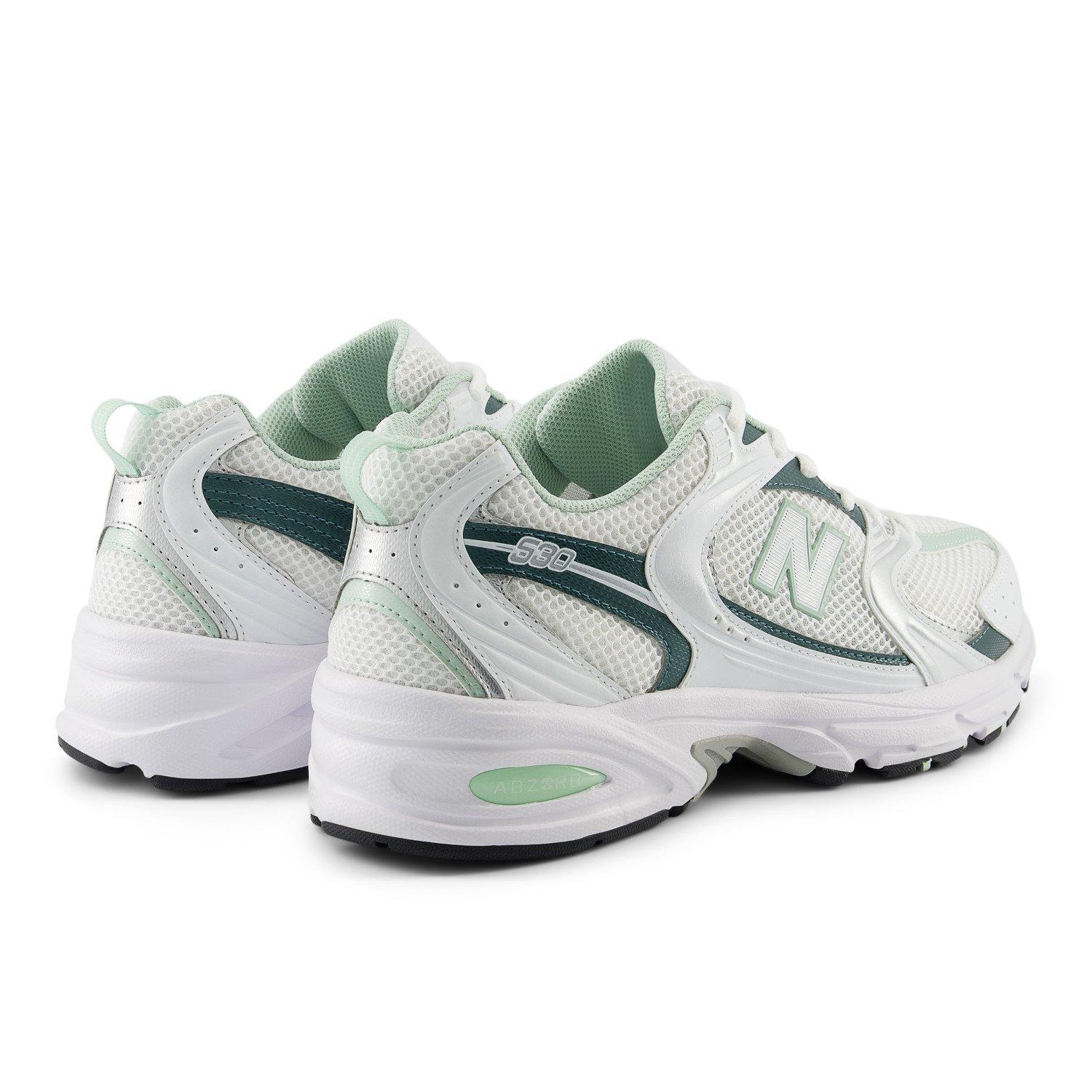 New Balance 530 Unisex White/Green Shoe