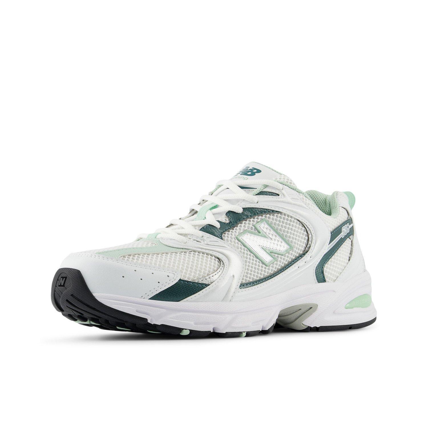 New Balance 530 Unisex White/Green Shoe