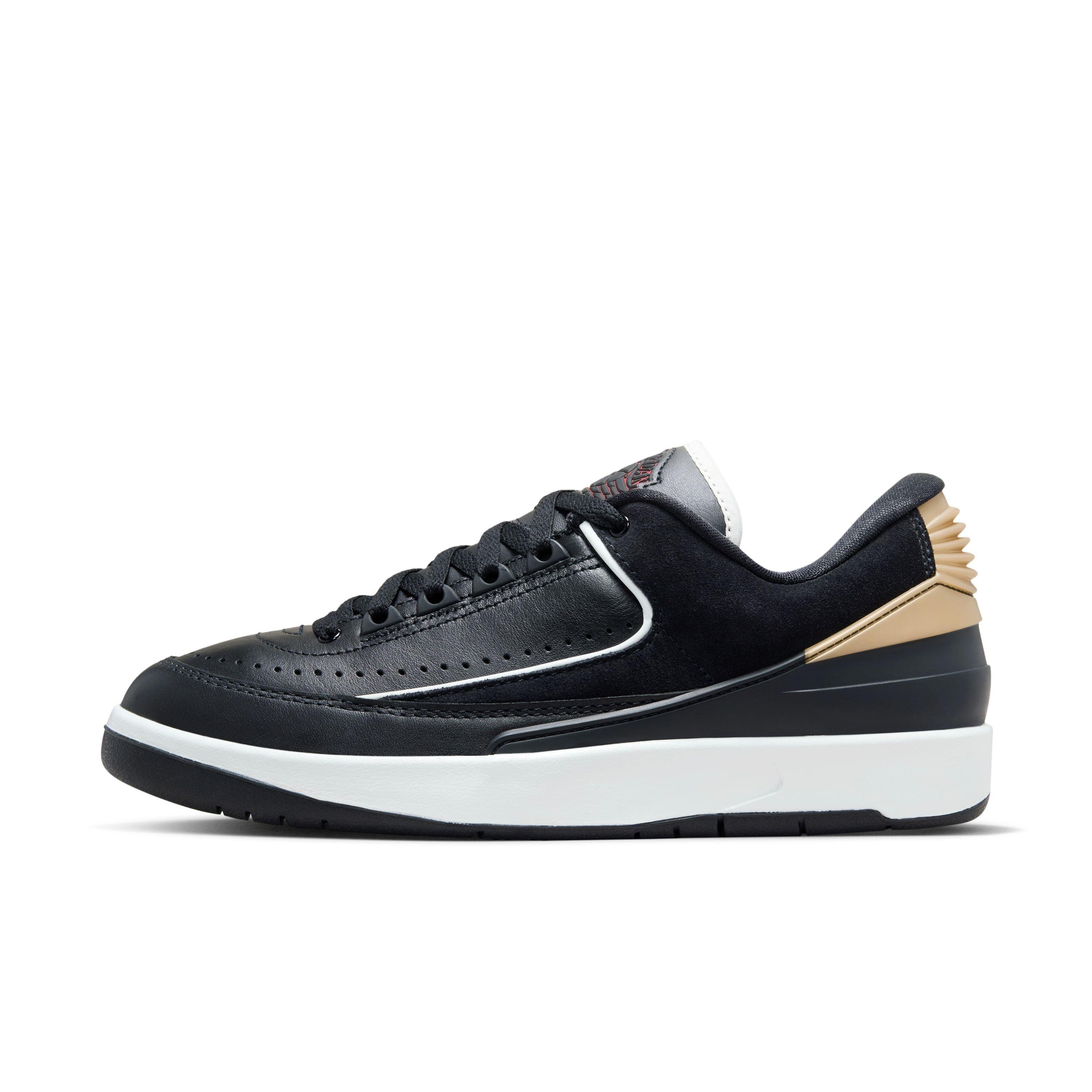 Jordan 2 Retro Low "Black/Varsity Red" Women's Shoe - BLACK/VARSITY RED/METALLIC GOLD Thumbnail View 7