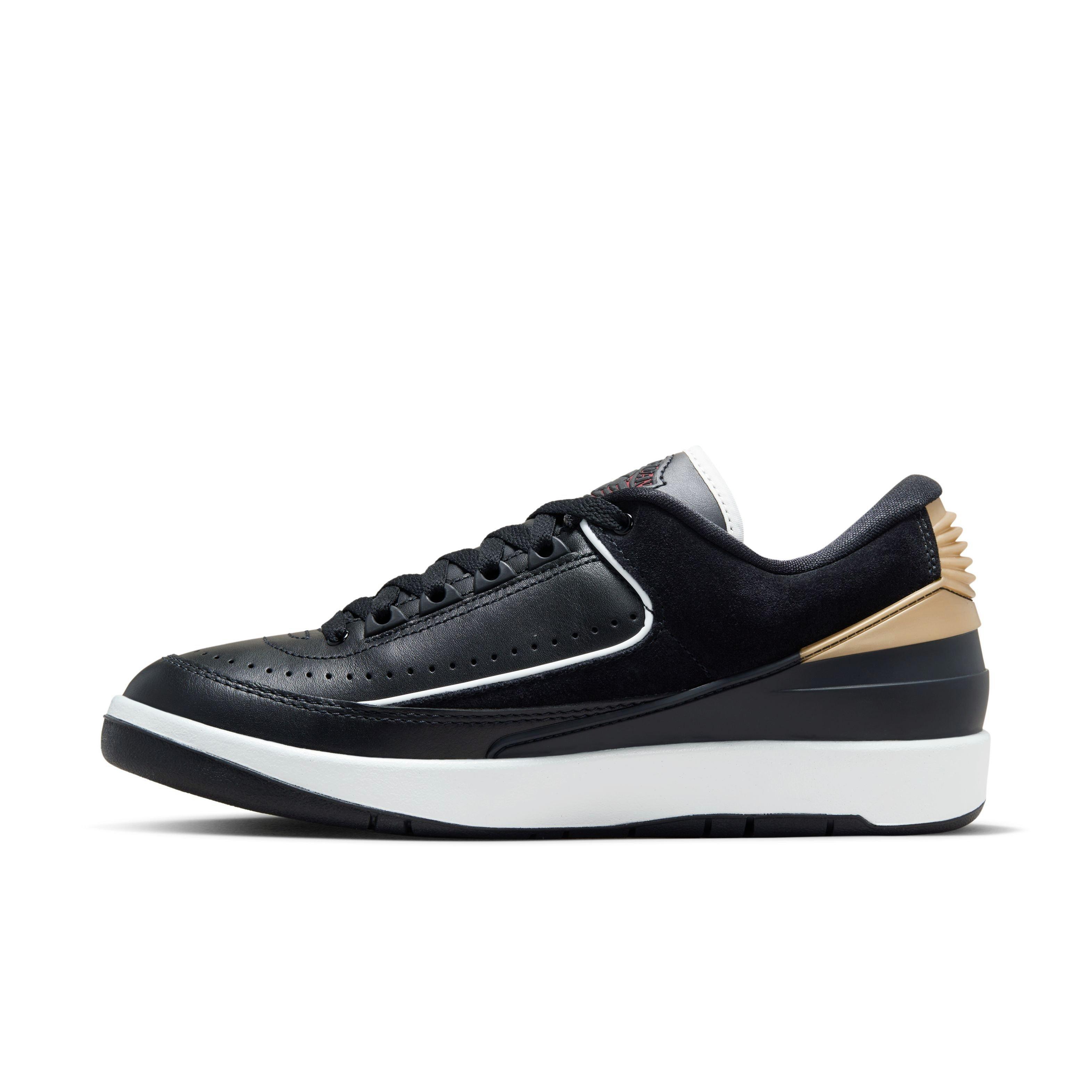 Jordan 2 Retro Low "Black/Varsity Red" Women's Shoe - BLACK/VARSITY RED/METALLIC GOLD Thumbnail View 8