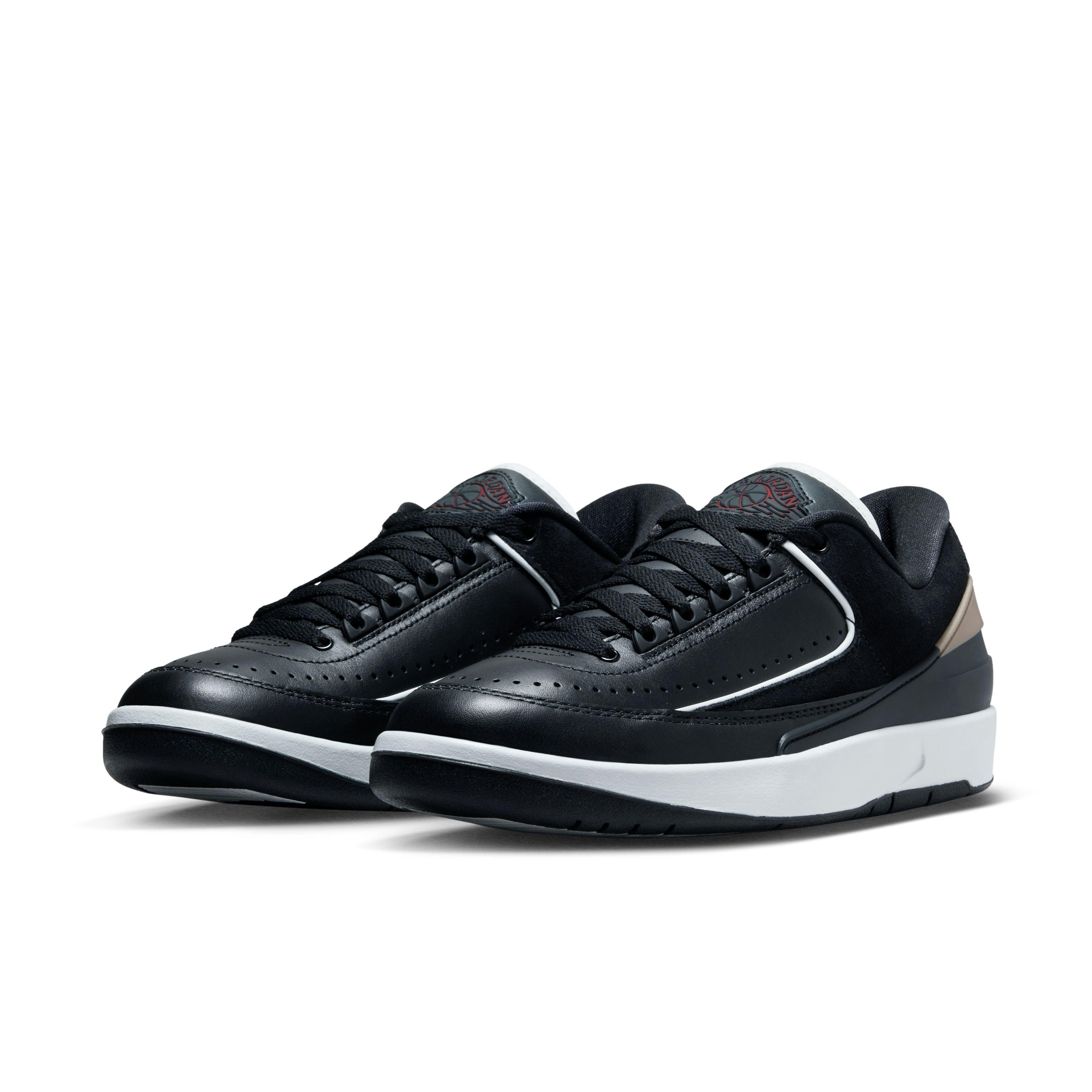 Jordan 2 Retro Low "Black/Varsity Red" Women's Shoe - BLACK/VARSITY RED/METALLIC GOLD Thumbnail View 3
