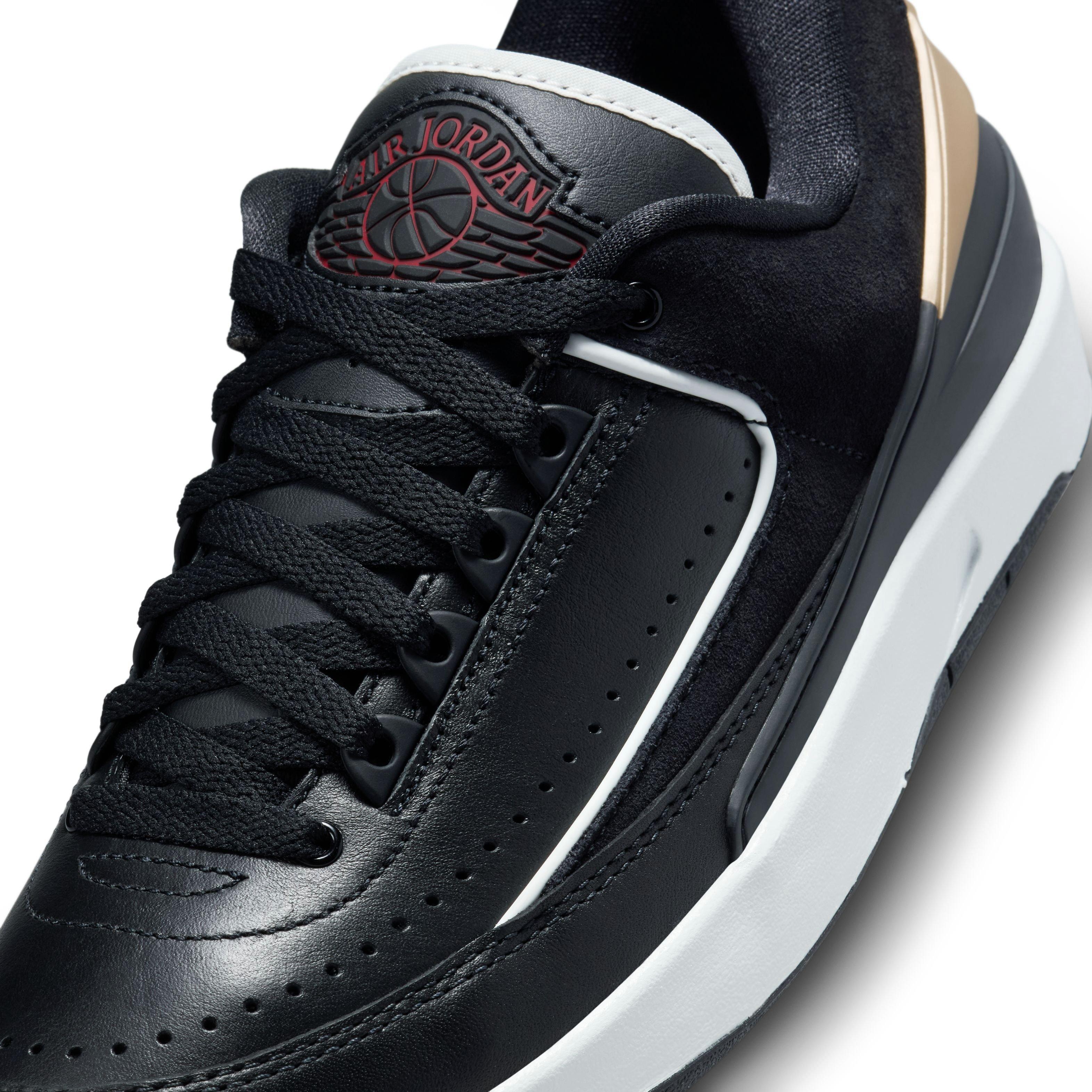 Jordan 2 Retro Low "Black/Varsity Red" Women's Shoe - BLACK/VARSITY RED/METALLIC GOLD Thumbnail View 4