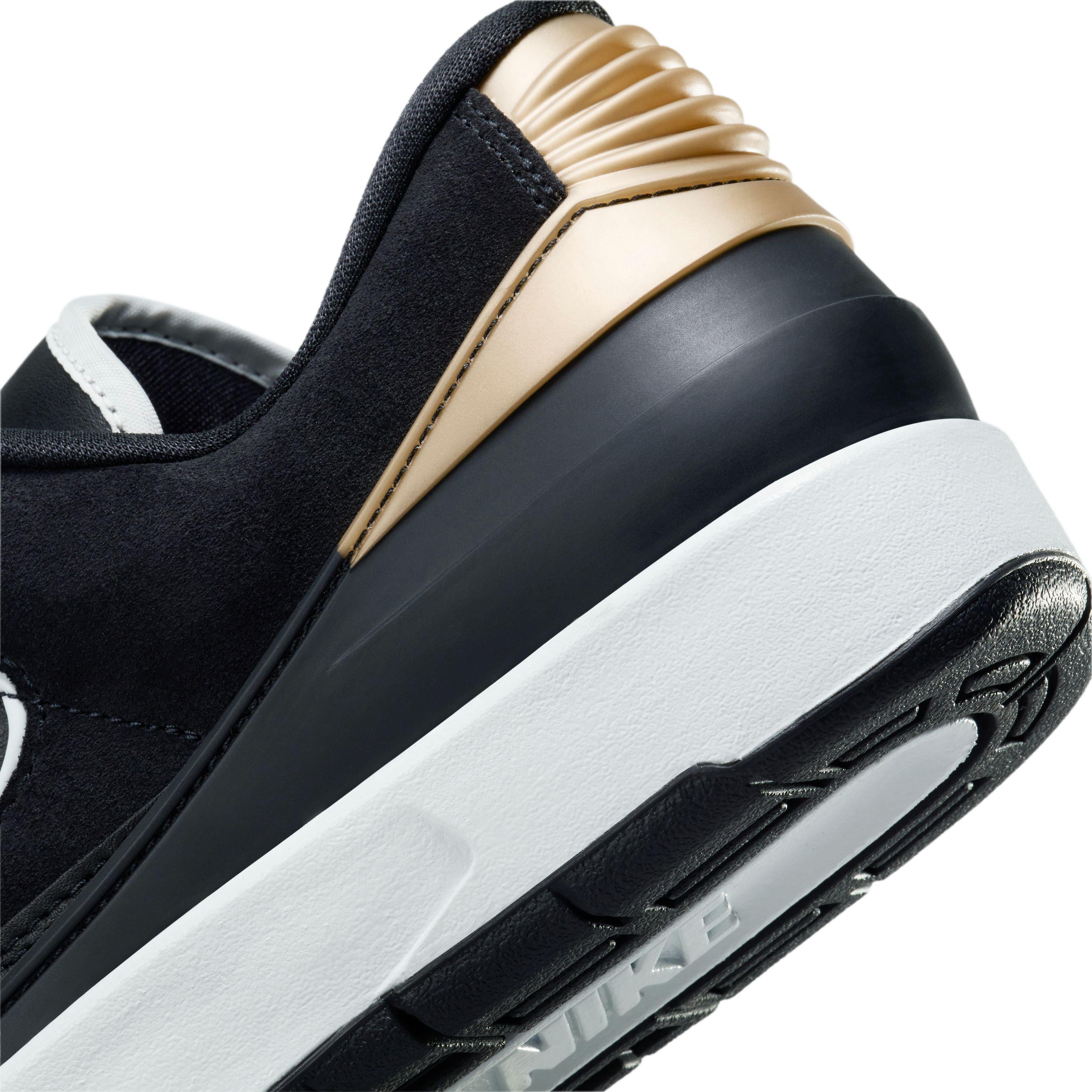 Jordan 2 Retro Low "Black/Varsity Red" Women's Shoe - BLACK/VARSITY RED/METALLIC GOLD Thumbnail View 5
