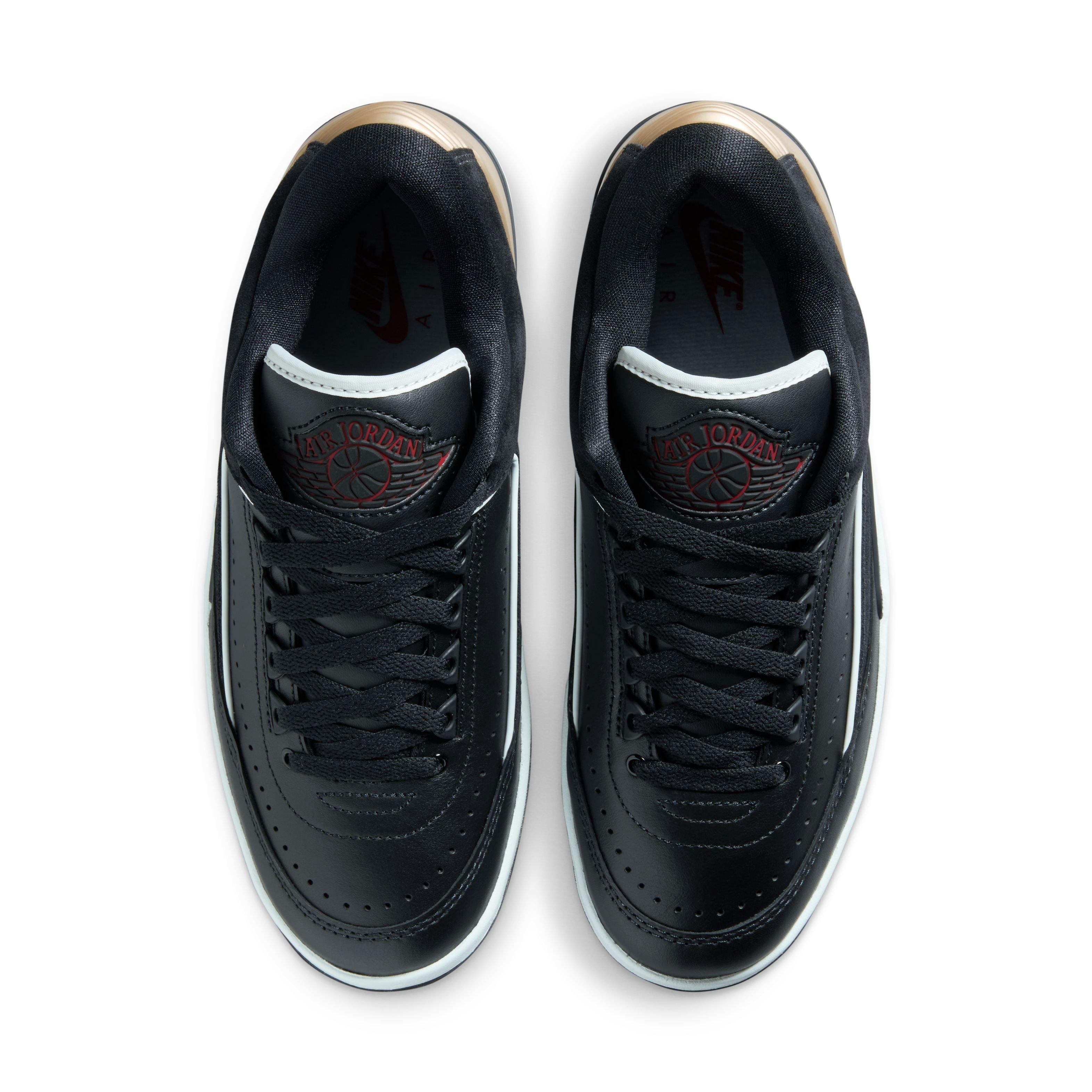 Jordan 2 Retro Low "Black/Varsity Red" Women's Shoe - BLACK/VARSITY RED/METALLIC GOLD Thumbnail View 10
