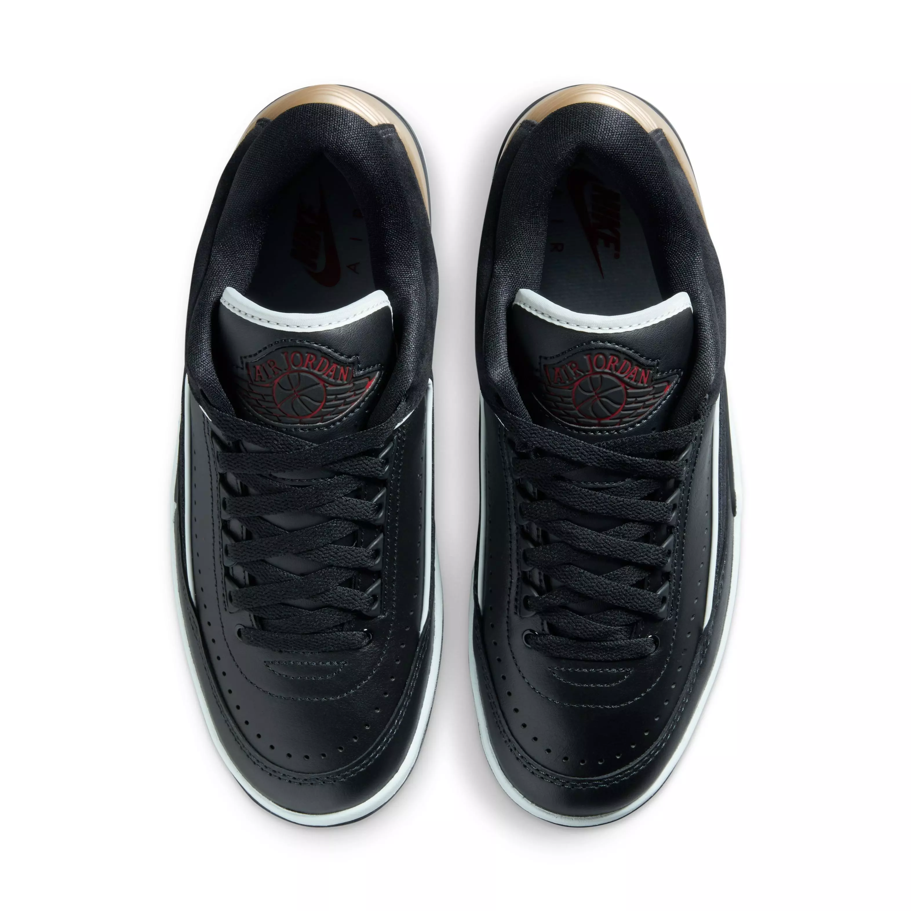 Jordan 2 Retro Low "Black/Varsity Red" Women's Shoe - BLACK/VARSITY RED/METALLIC GOLD
