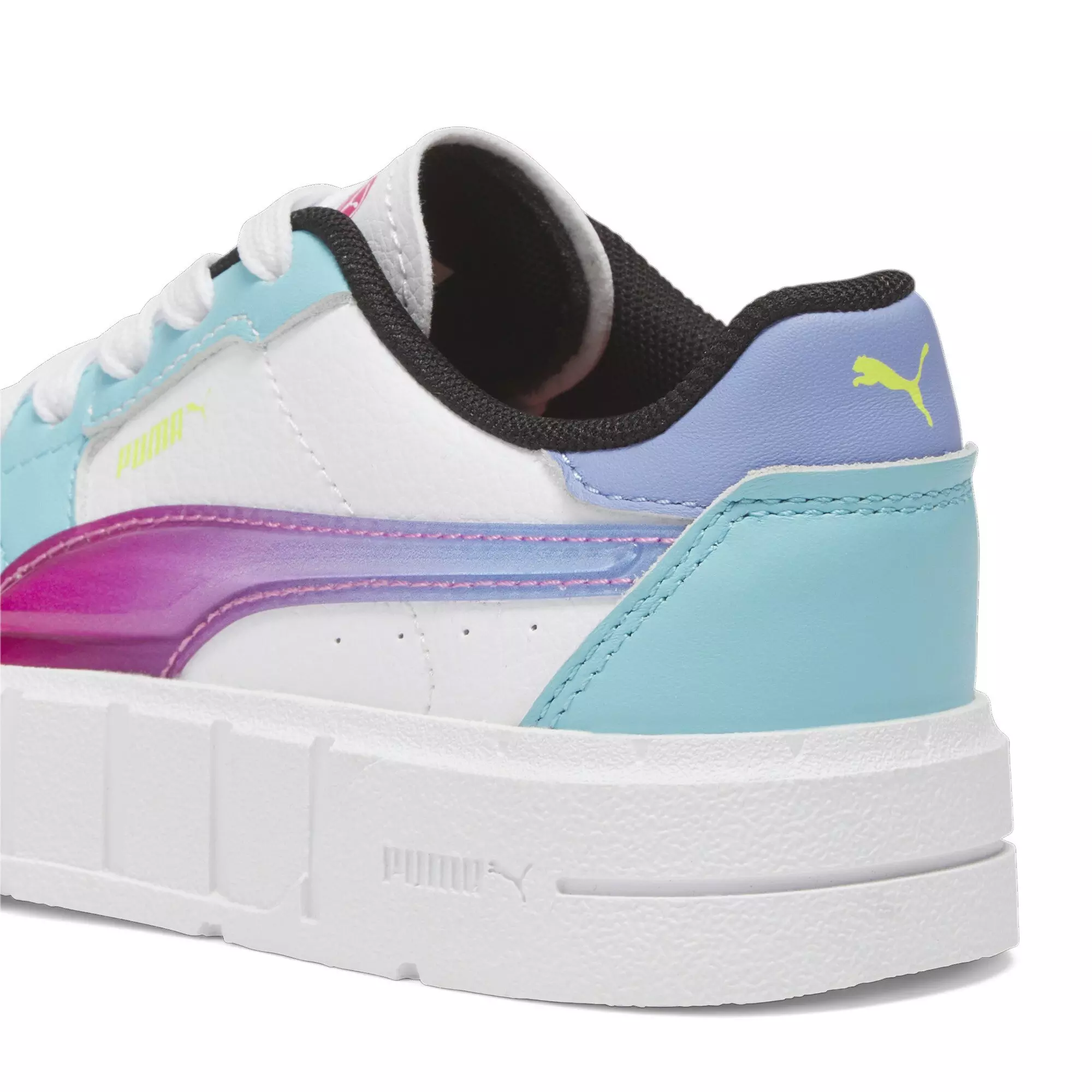 PUMA Cali Court "Sugar Rush" Preschool Girls' Shoe - WHITE/PURPLE