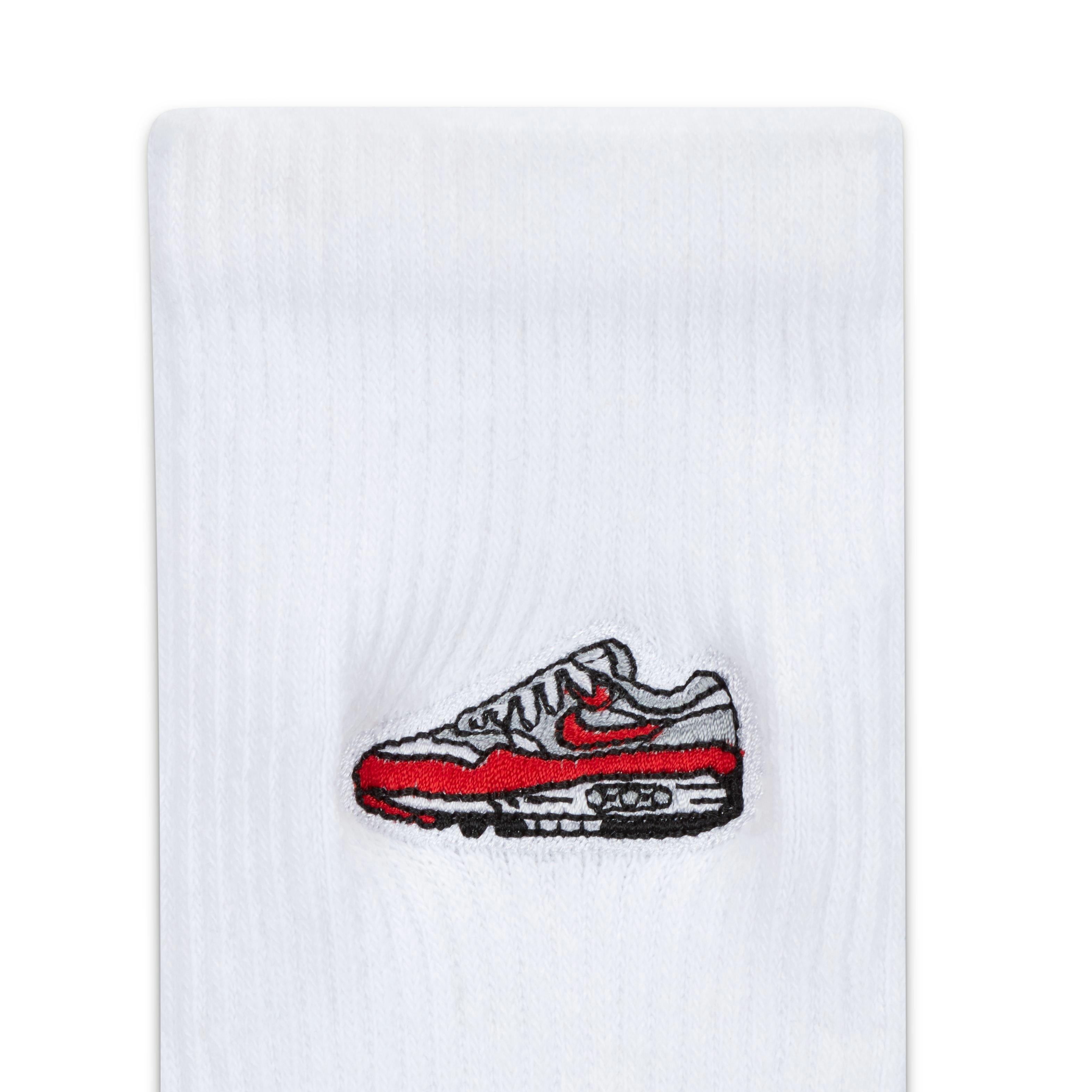 Nike Everyday Plus AM1 Sock - White - WHITE Thumbnail View 4
