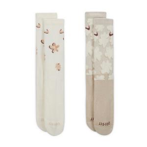 Nike Everyday Plus 2-Pack Socks - Flower Brown