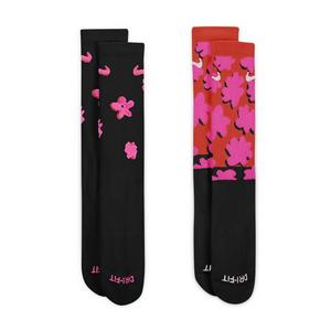 Nike Everyday Plus 2-Pack Socks - Flower Black