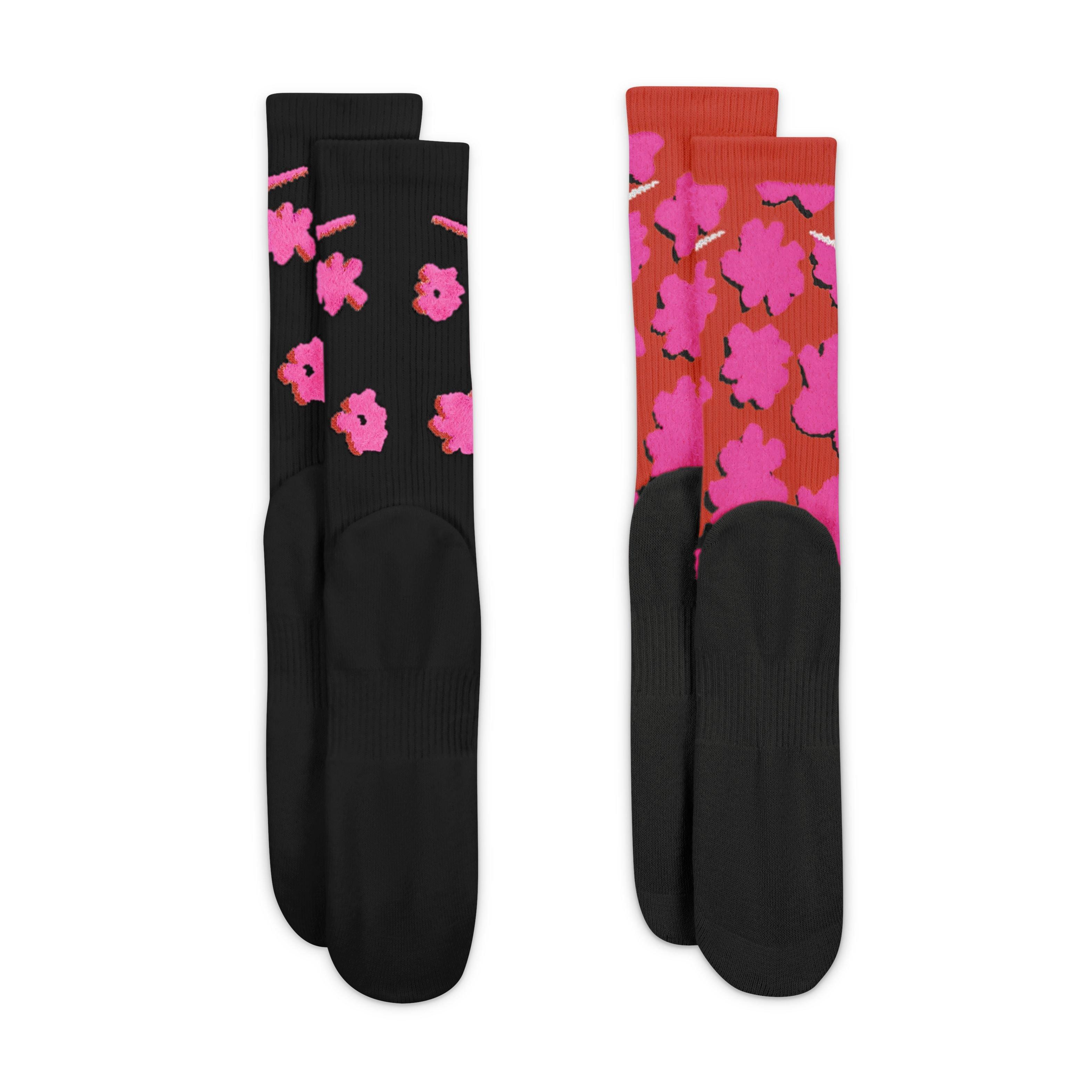 Nike Everyday Plus 2-Pack Socks Flower Black