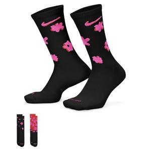 Nike Everyday Plus 2-Pack Socks - Flower Black