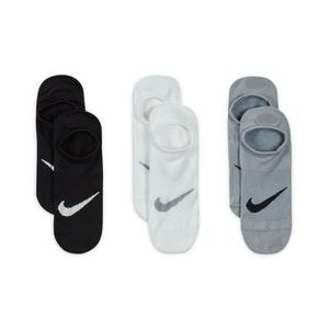Nike Everyday Plus 3-Pack No Show Socks - Black/White