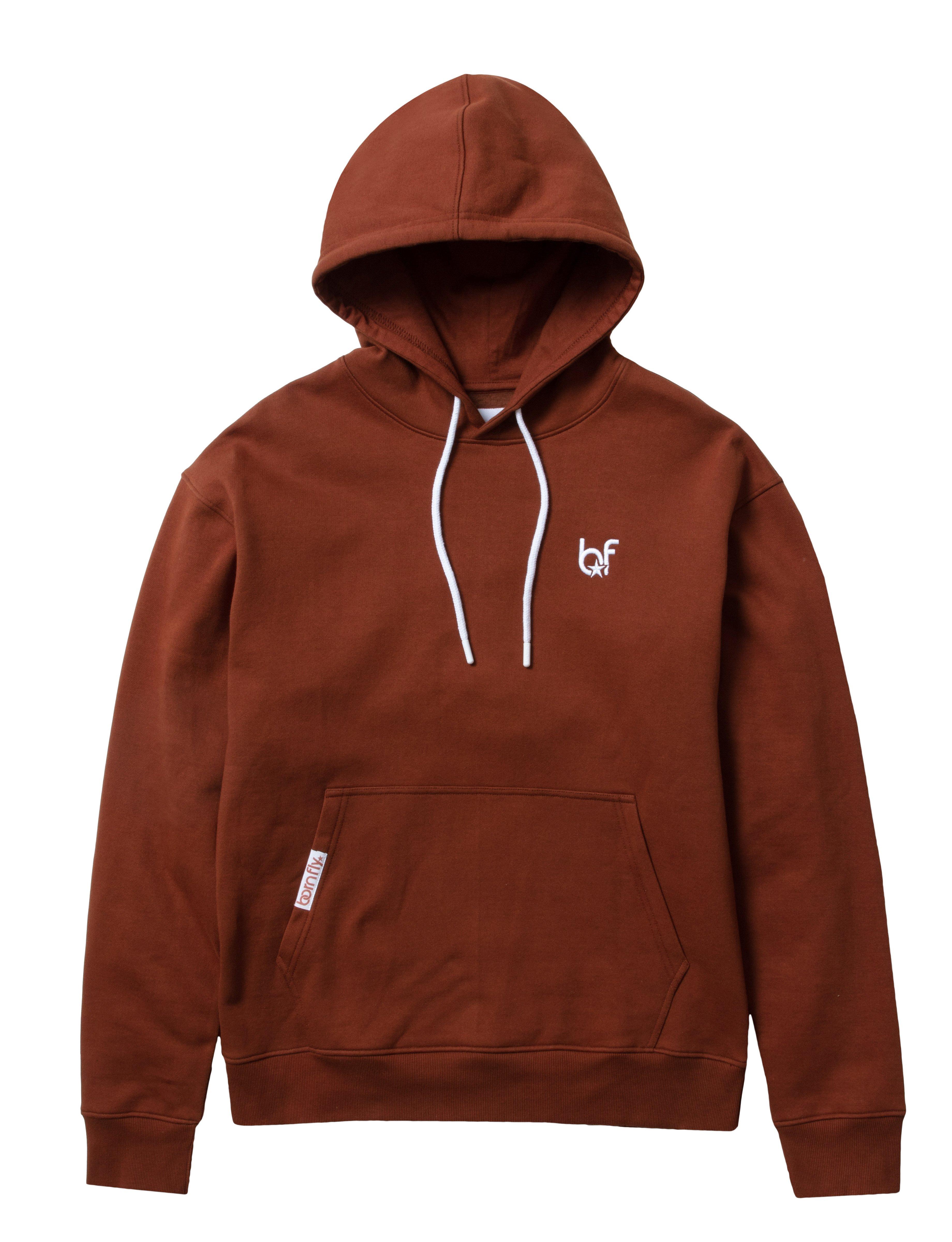 Born Fly Men's Fly Hoodie - Burgundy - RED Thumbnail View 1