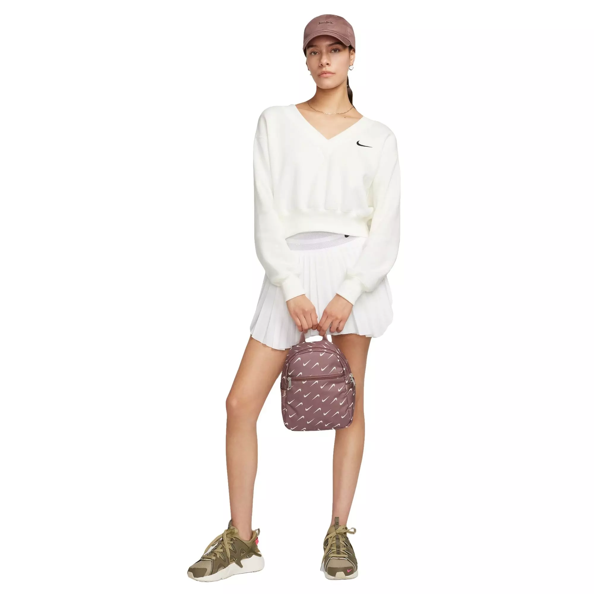 Nike Futura Mini Printed Backpack - Smokey Mauve - BROWN