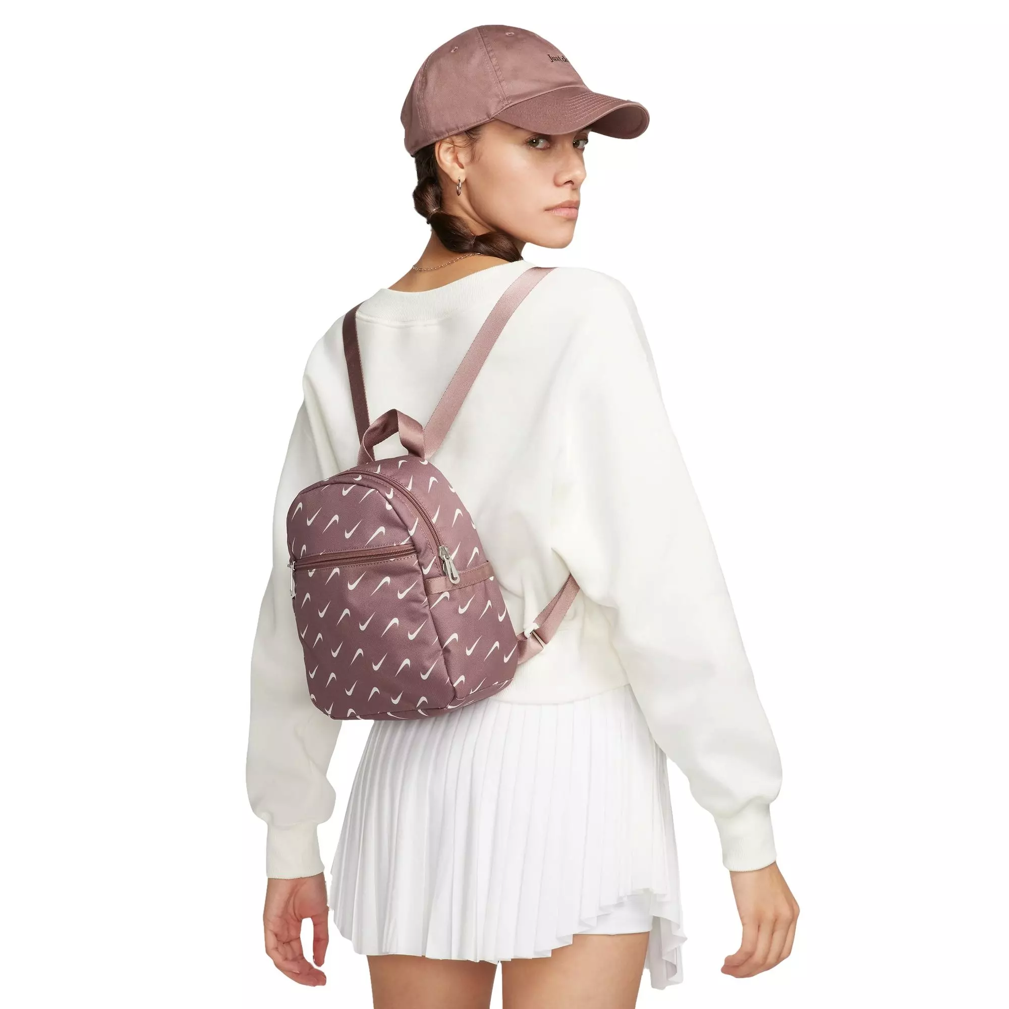 Nike Futura Mini Printed Backpack - Smokey Mauve - BROWN