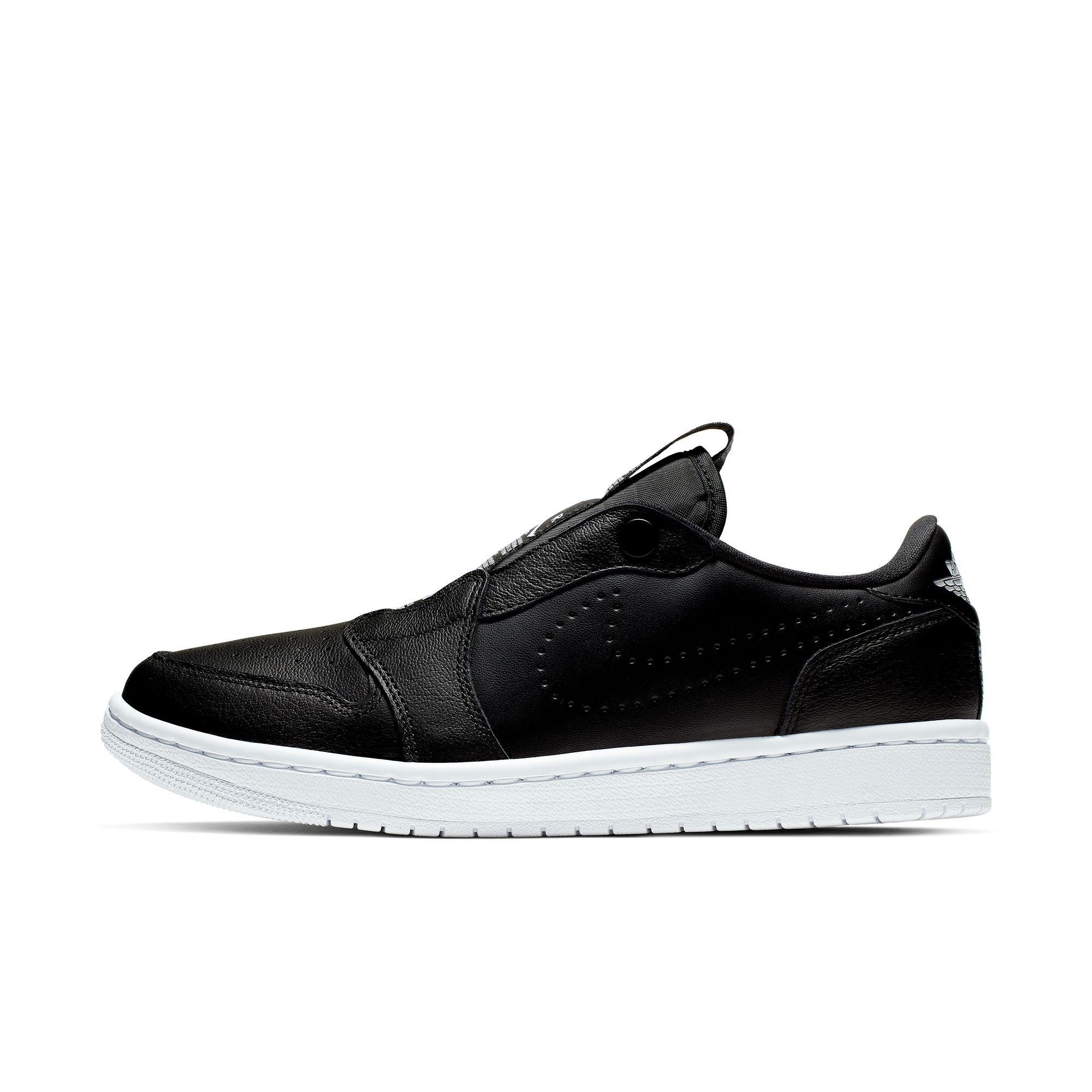 Nike air jordan 1 retro black low slip on trainers sale