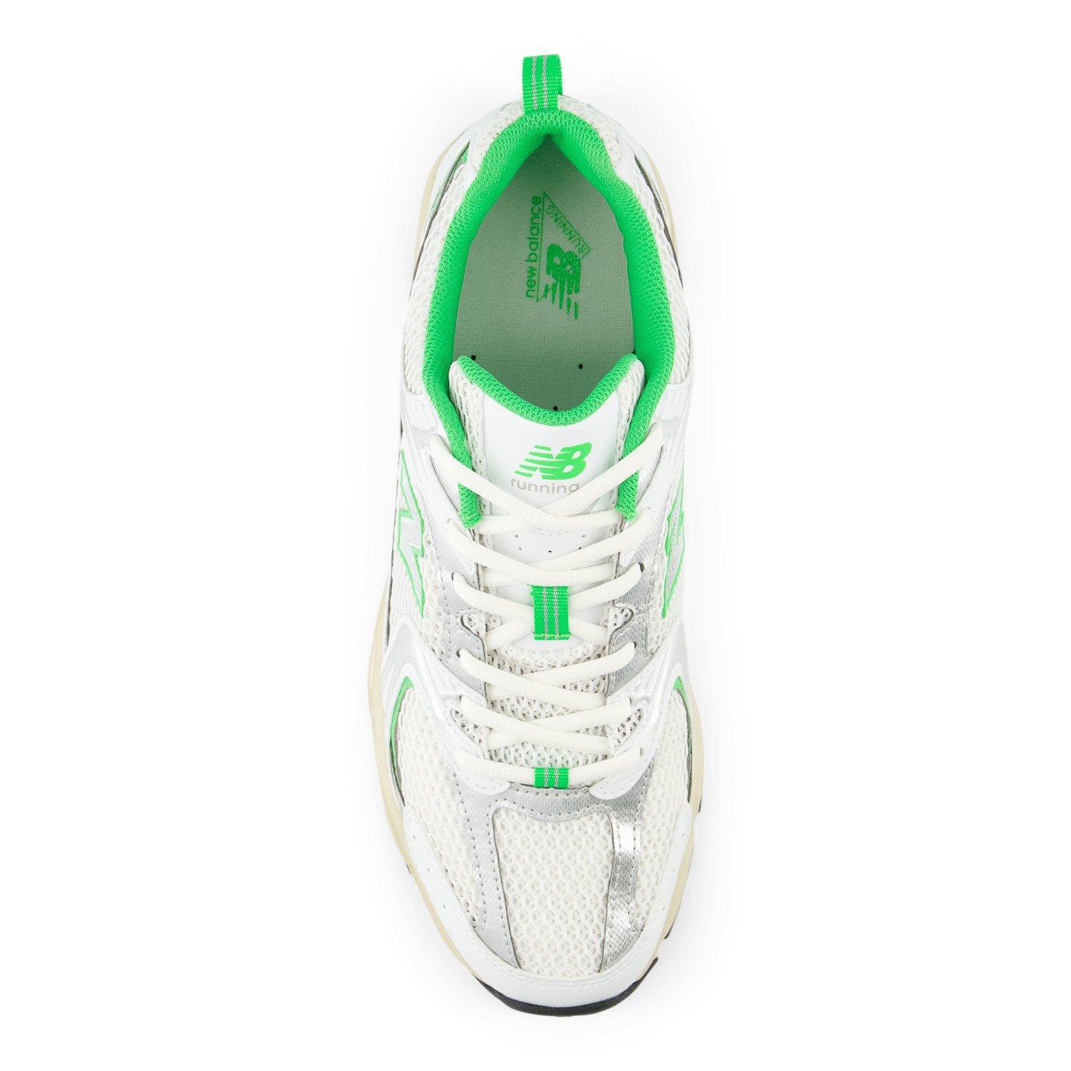 New Balance 530 Unisex White/Palm Leaf Shoe